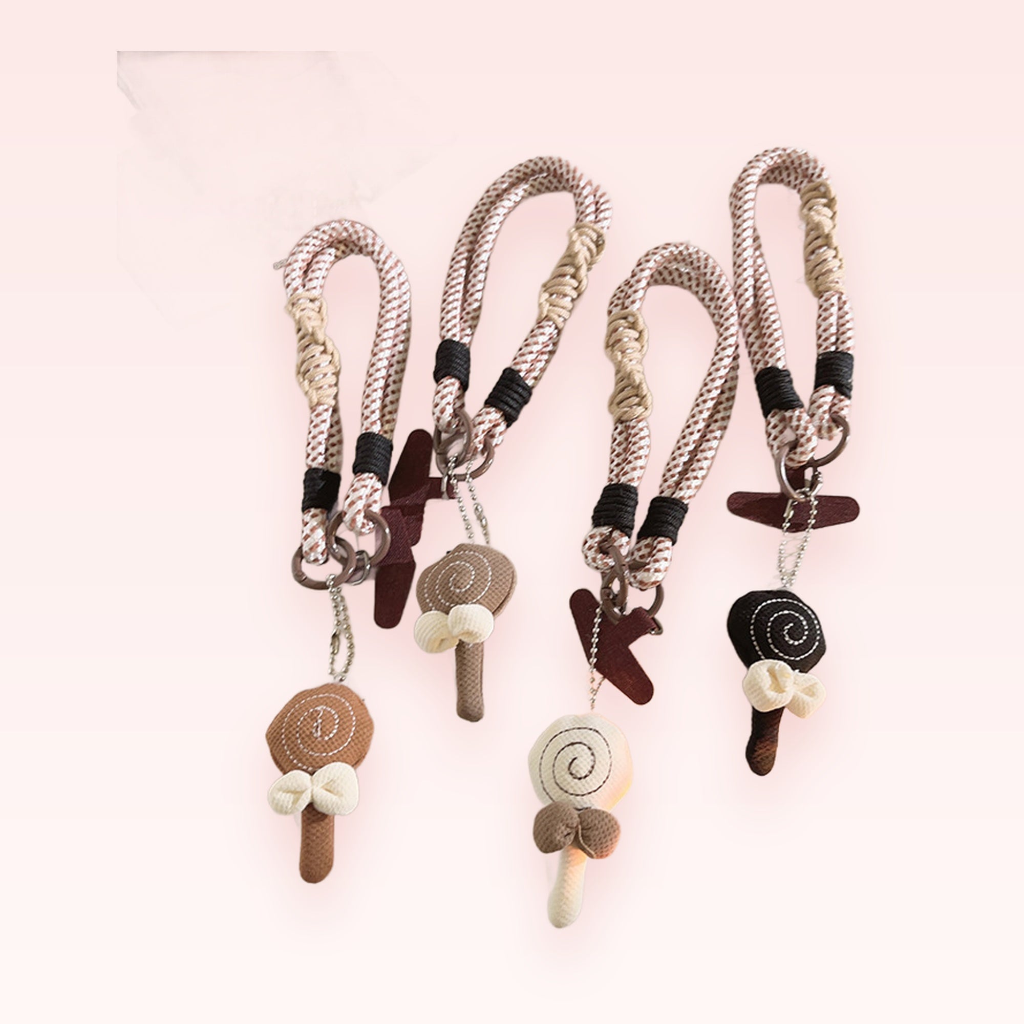 Cute Lollipop Phone Charm Lanyard | Aesthetic Braided Wrist Strap