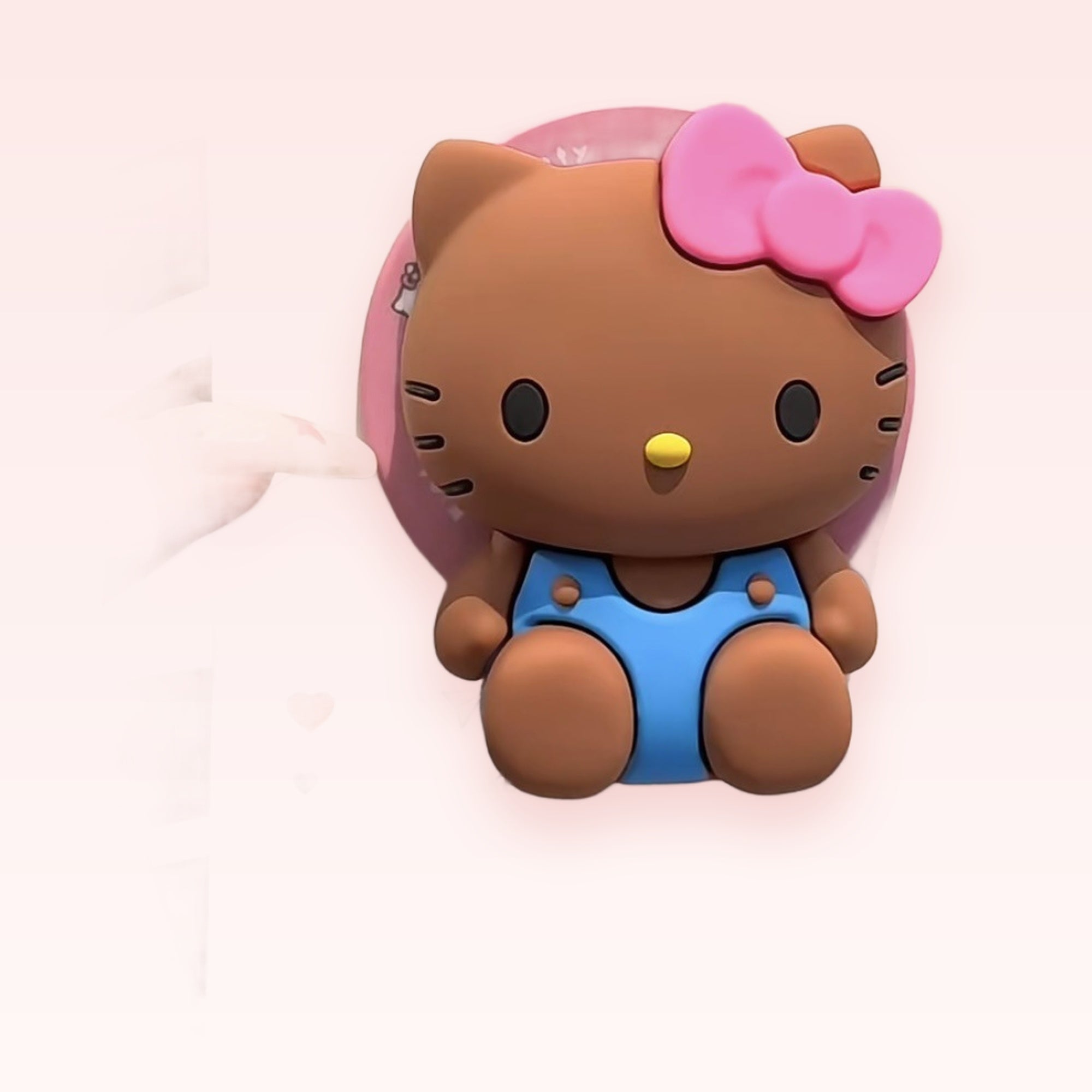 Kawaii Brown Hello Kitty Phone Grip | Cute Pink Bow Pop Socket Stand