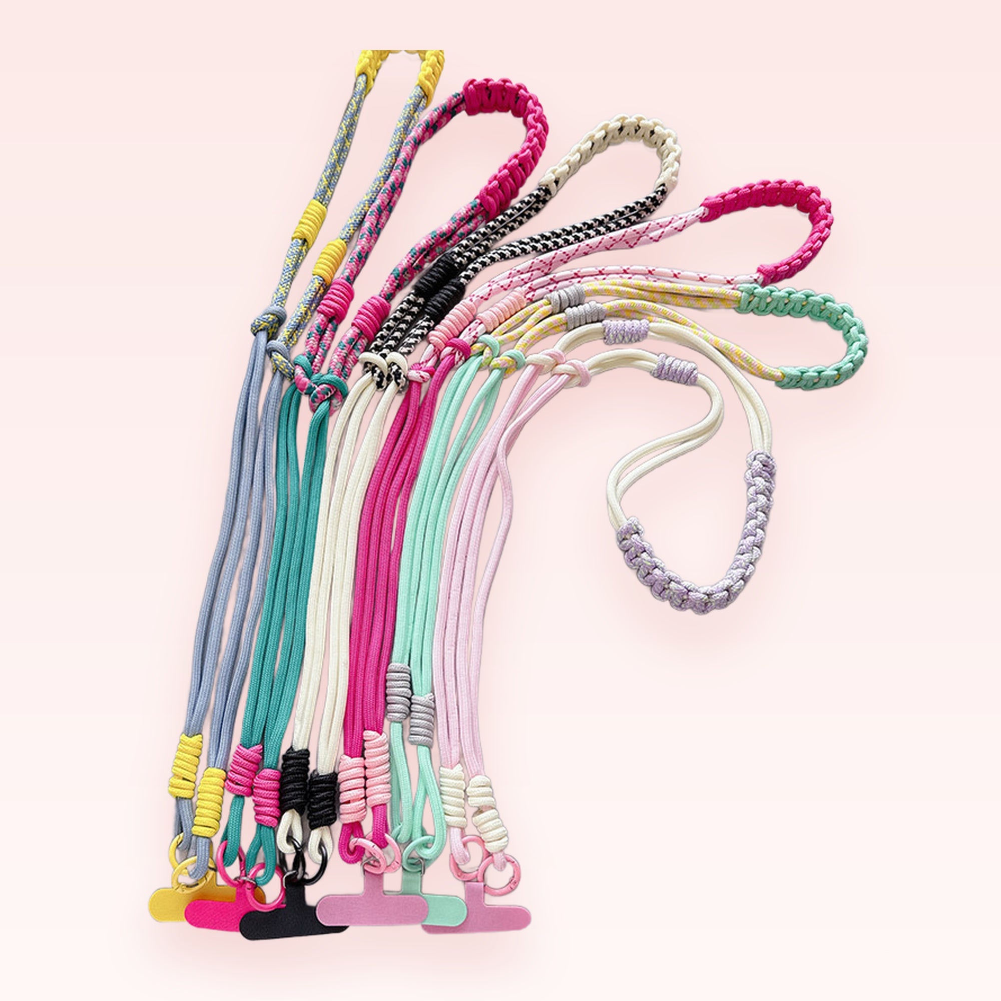Colorful Braided Rope Phone Lanyard | Aesthetic Adjustable Crossbody Strap