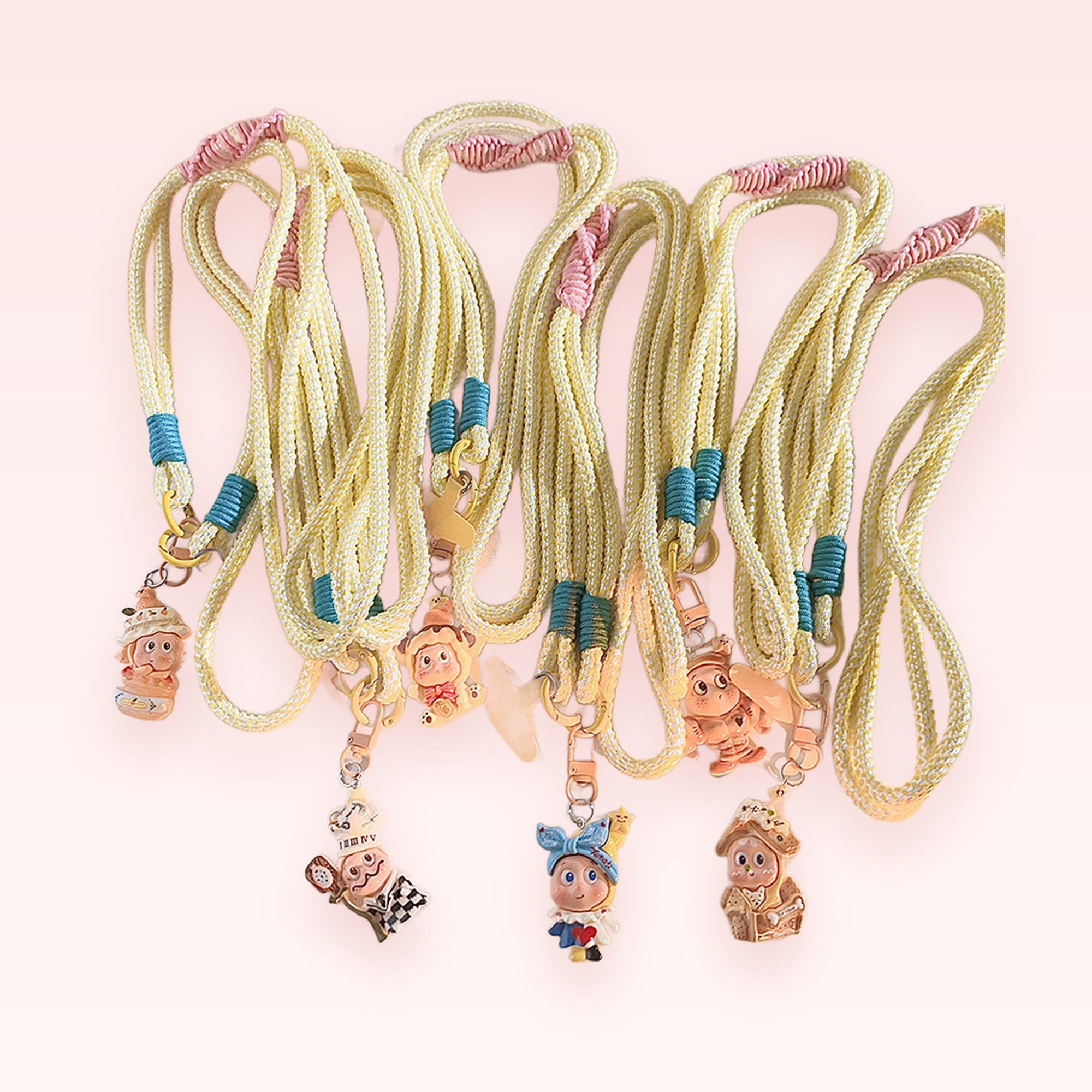SIMPLYBUBBI — Whimsical Figurines & Braided Neck Strap | Kawaii Phone Lanyard