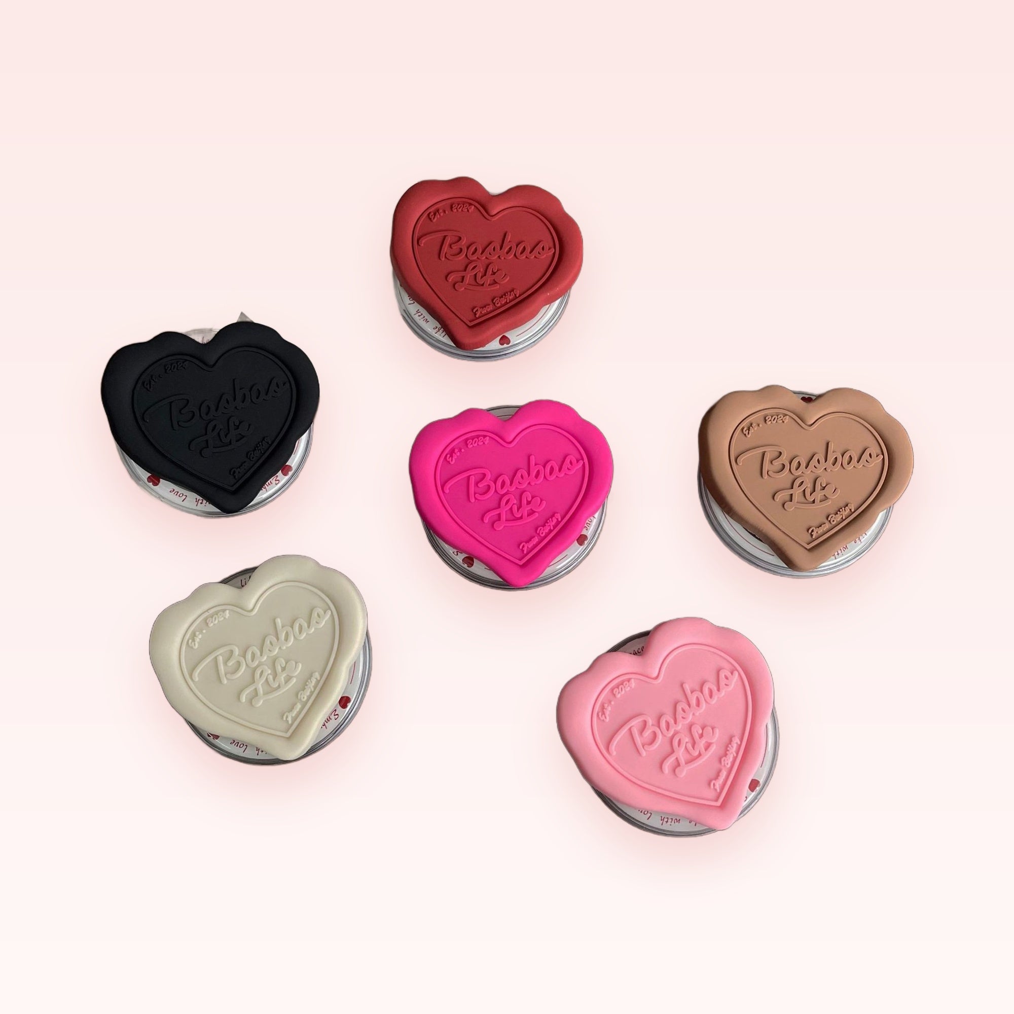 Heart Wax Seal Phone Grip | Kawaii Pastel Pop Socket Stand