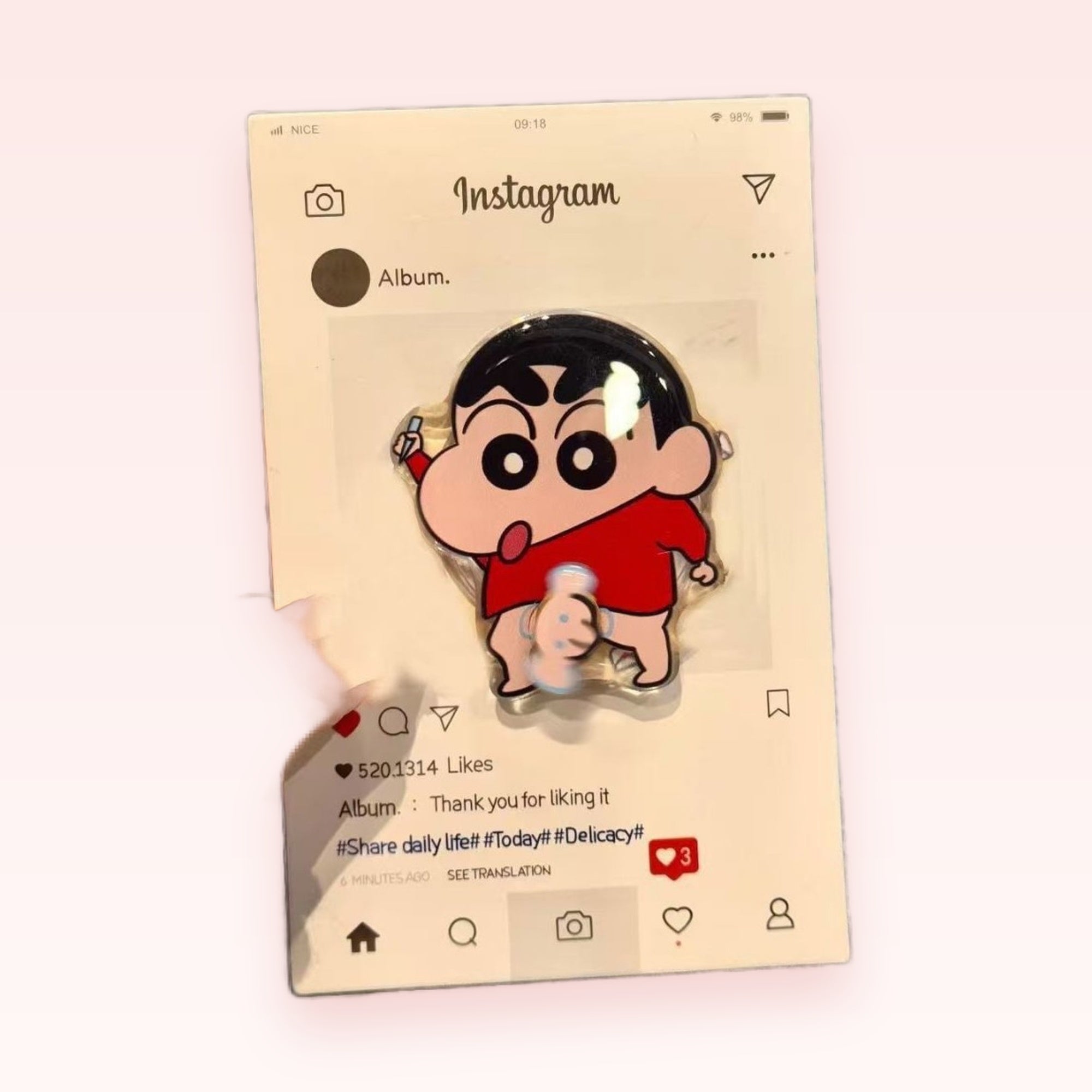 Crayon Shin-chan Instagram Phone Grip | Kawaii Anime Pop Socket Stand
