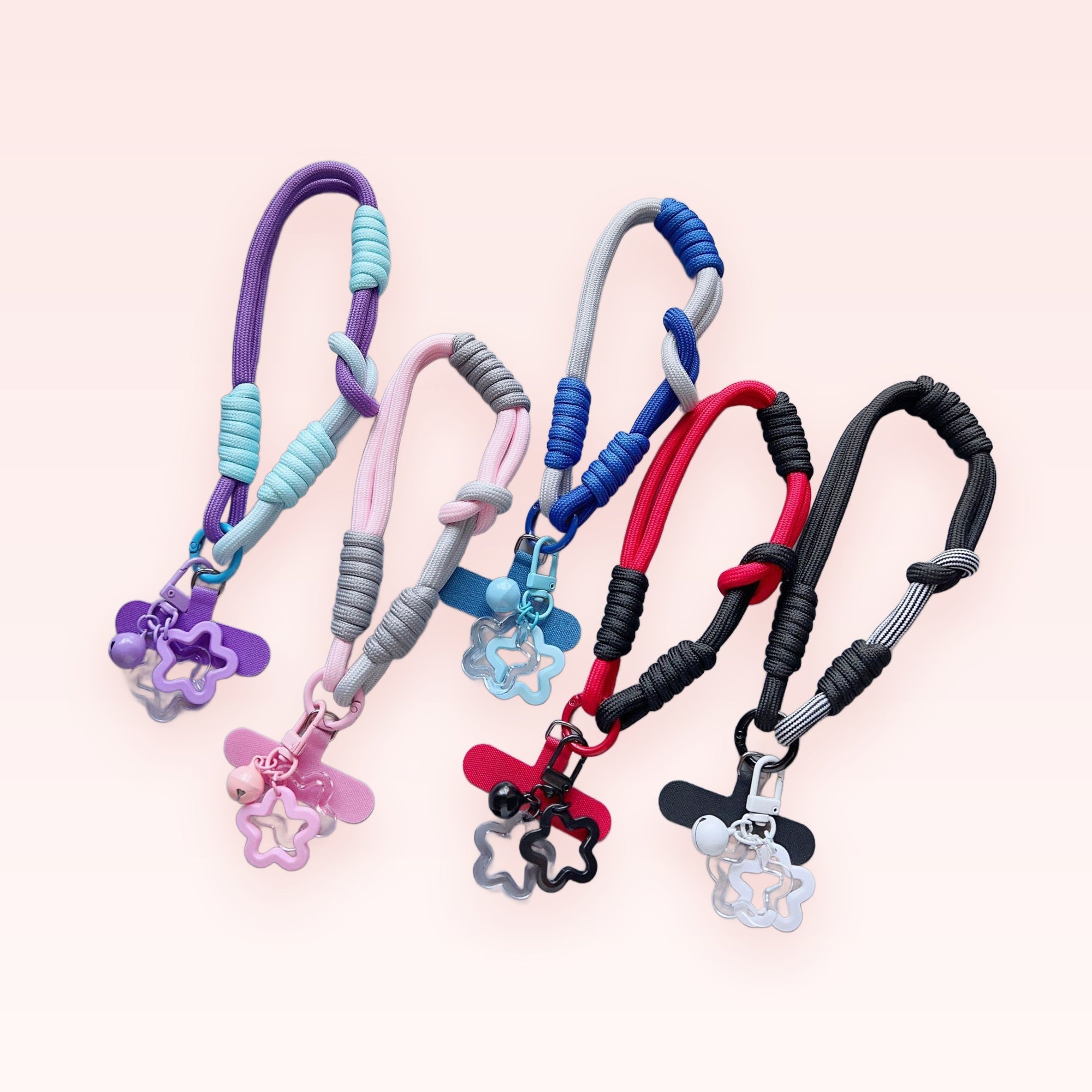 SIMPLYBUBBI — Two-Tone Star Rope Phone Strap | Kawaii Wrist Lanyard