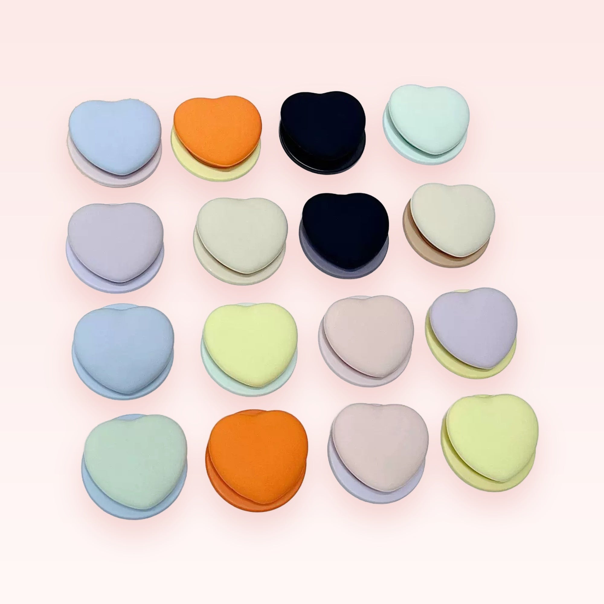 Pastel Heart Phone Grip | Kawaii Silicone Pop Socket Stand