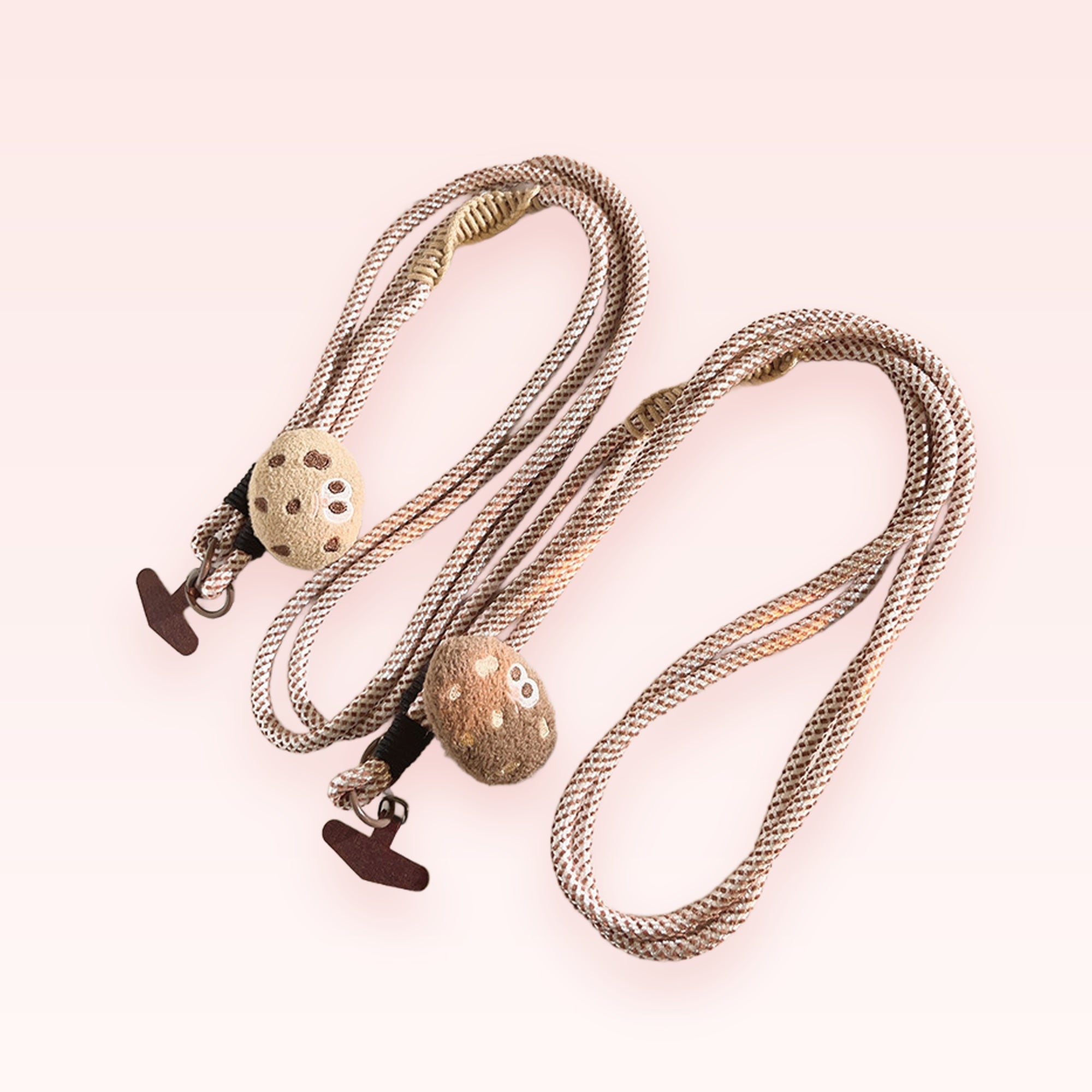 Cute Mushroom & Cookie Phone Charm Lanyard | Aesthetic Woven Rope Strap