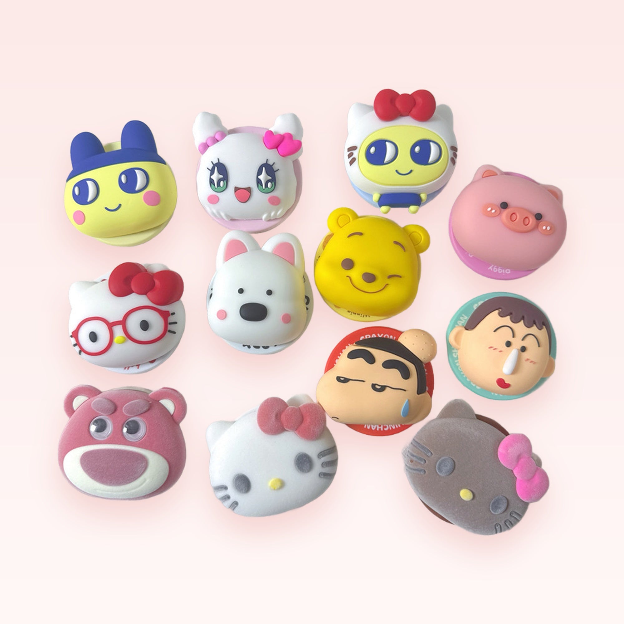 Kawaii Cartoon Character Phone Grip | Cute Silicone Pop Socket Stand
