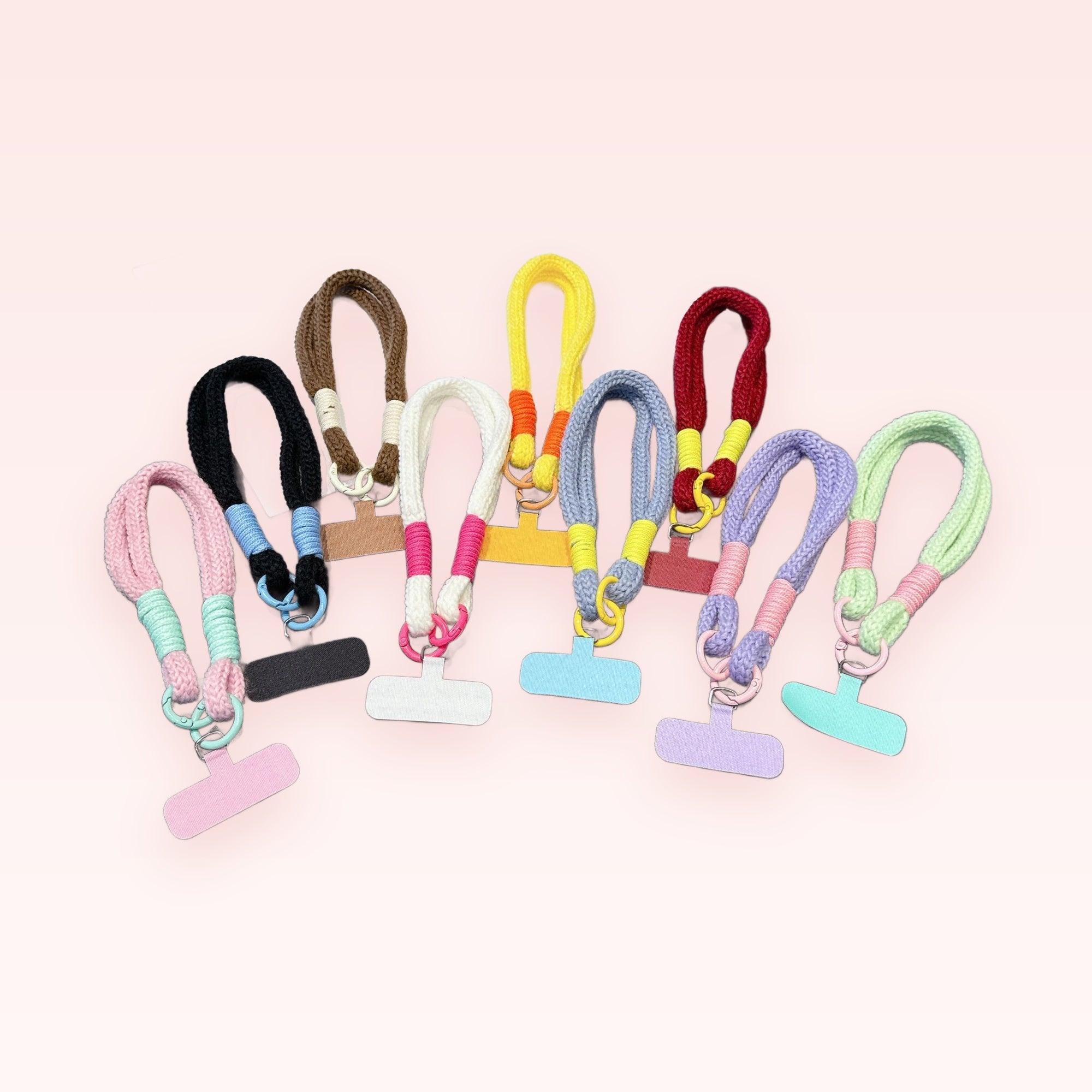 Knitted Braided Phone Charm Strap | Colorful Wrist Lanyard with Phone Tether