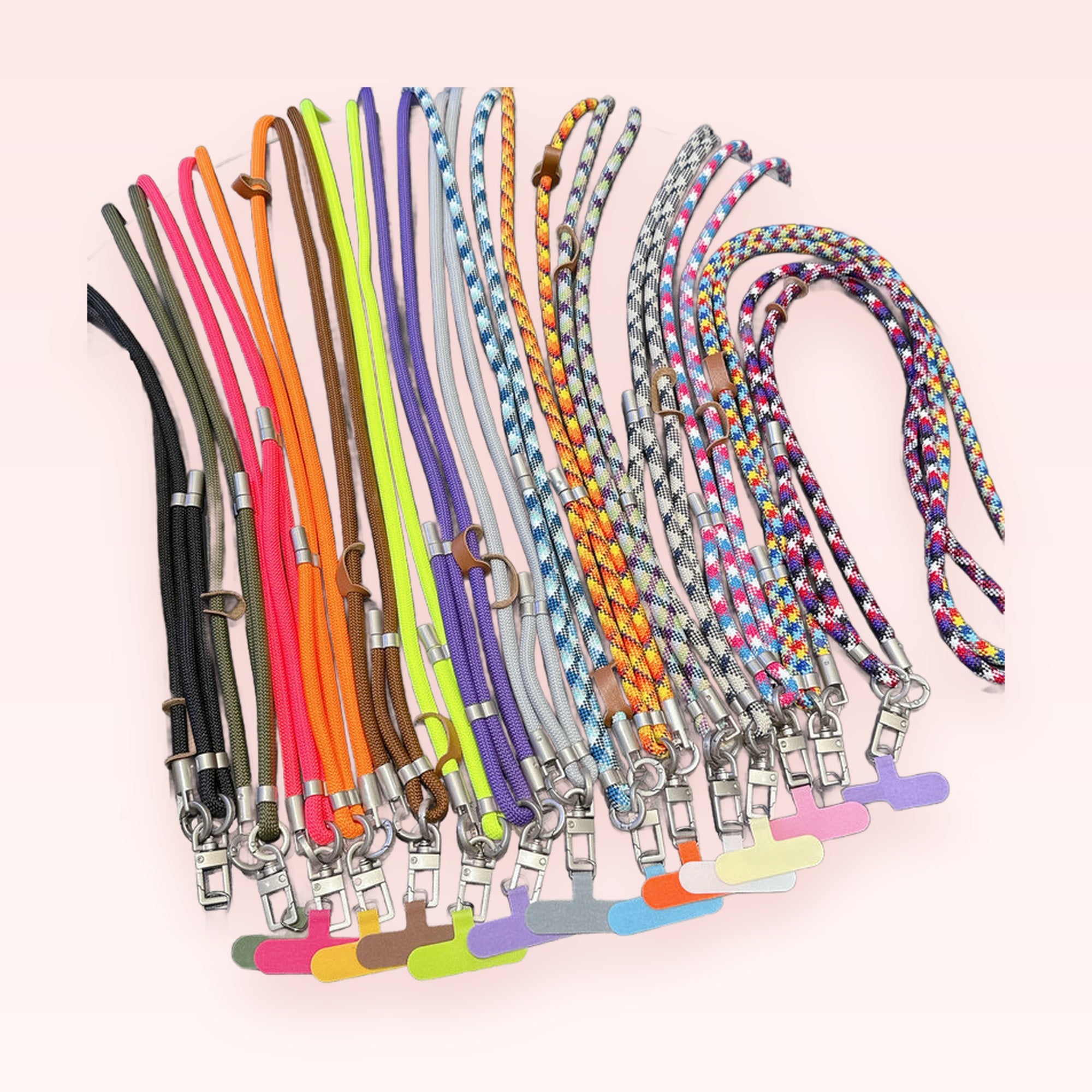 Colorful Braided Rope Phone Lanyard | Aesthetic Crossbody Neck Strap with Phone Patch