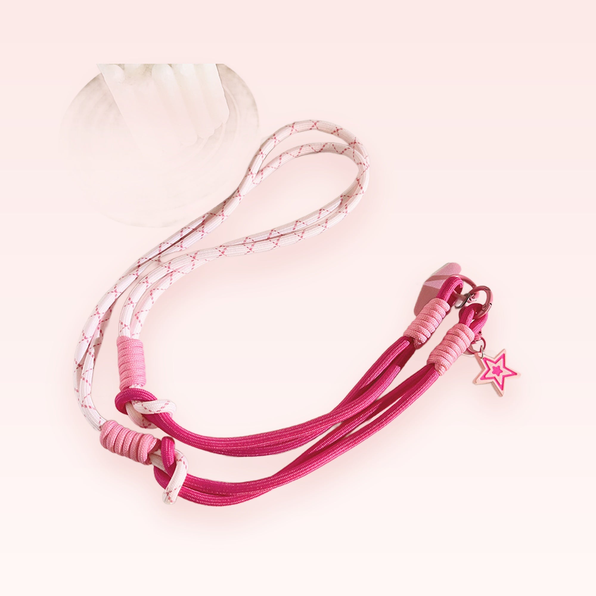Pink & Hot Pink Star Phone Lanyard | Aesthetic Crossbody Strap