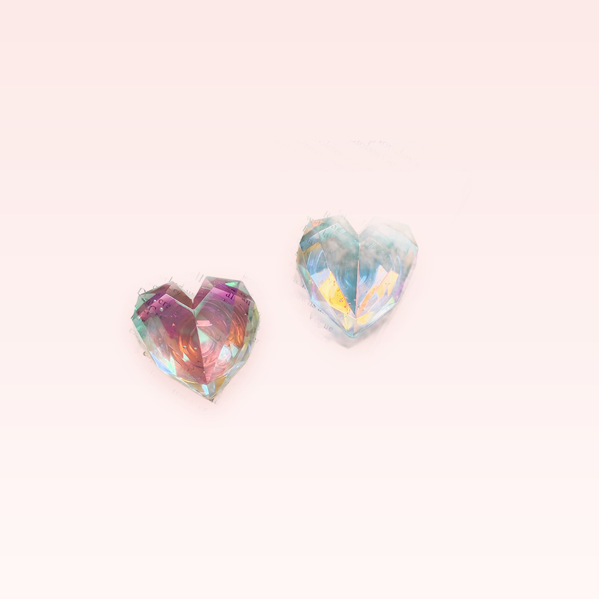 Iridescent Crystal Heart Phone Grip | Kawaii Phone Stand