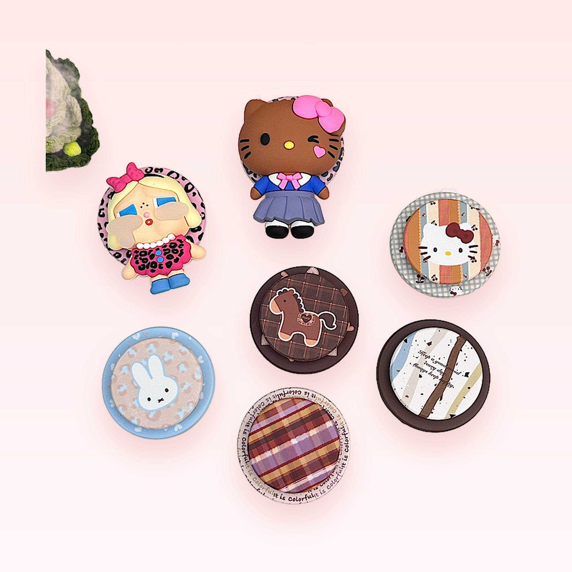 Cute Cartoon Character & Patterned Phone Grips | Kawaii Pop Socket Stands