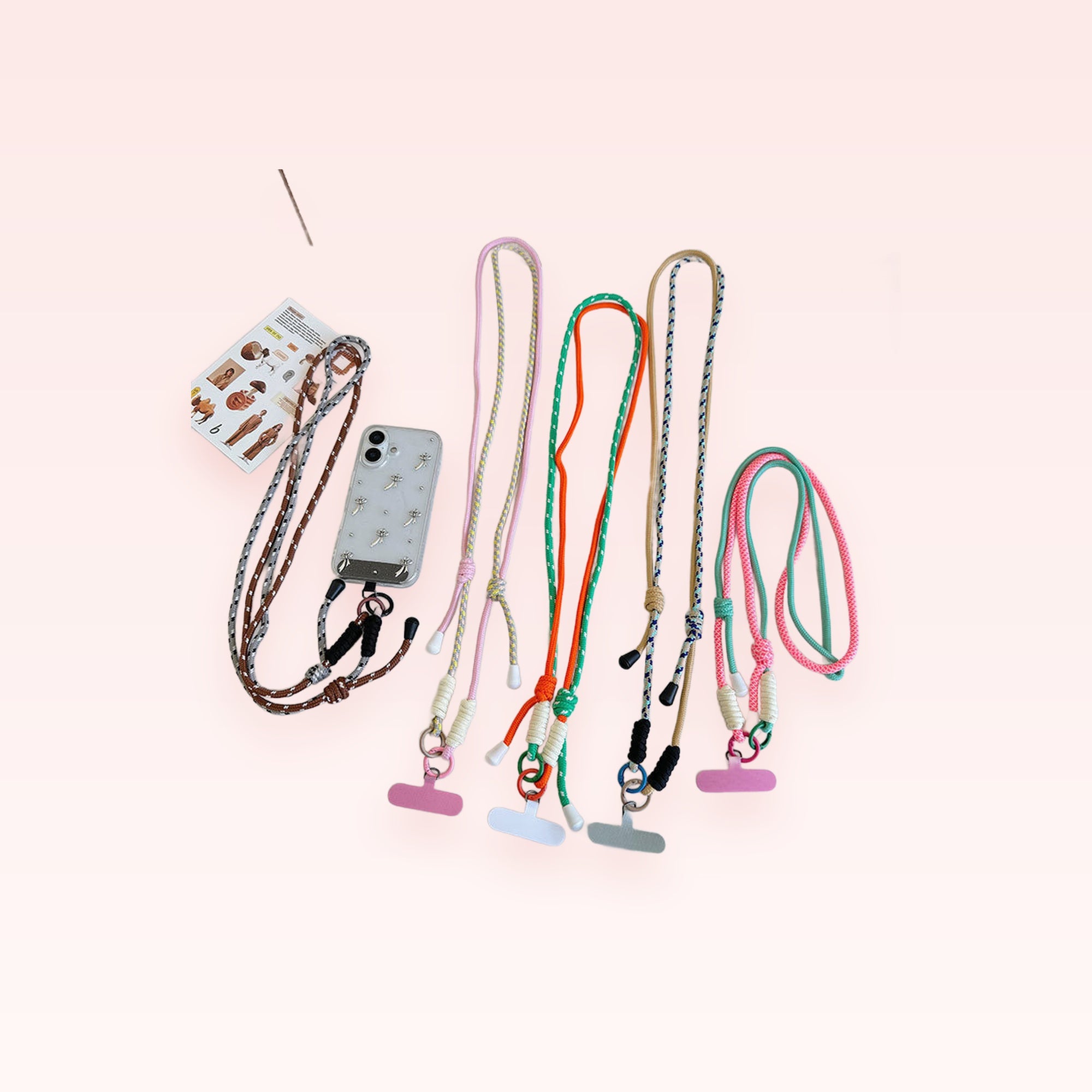 Adjustable Braided Rope Phone Lanyard | Colorful Crossbody Strap with Phone Patch