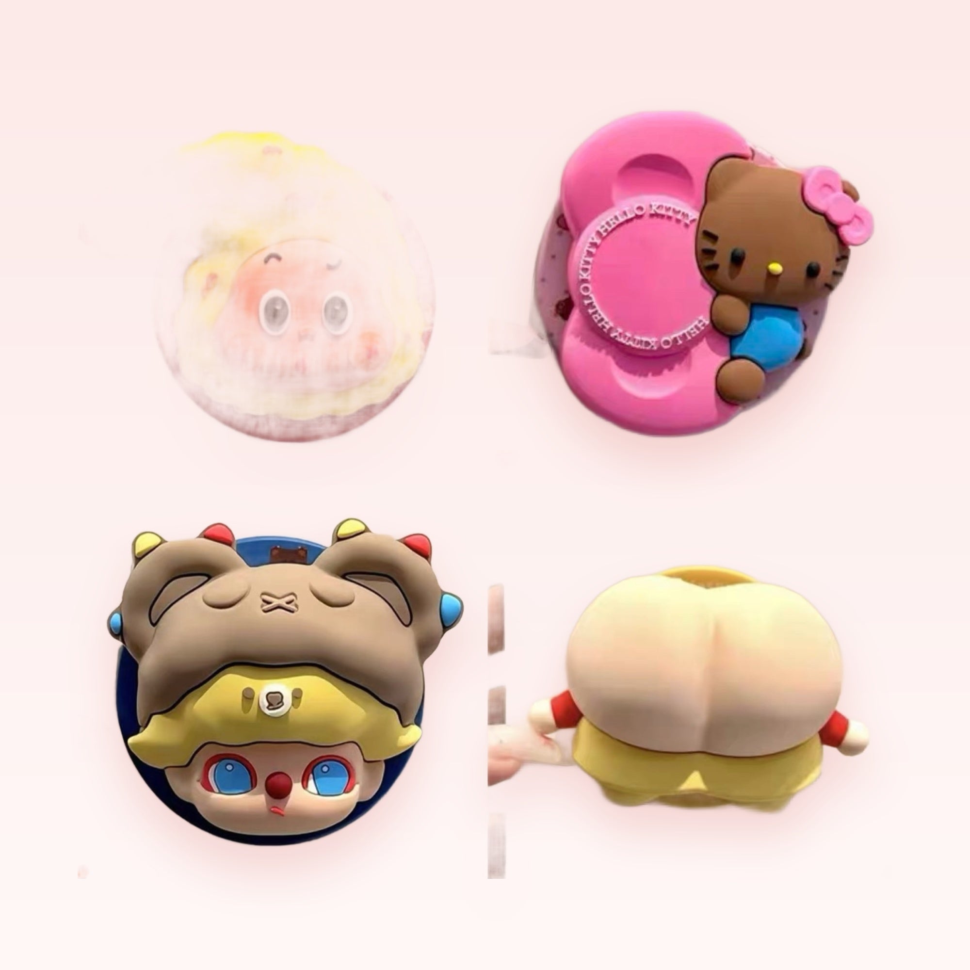 Kawaii Cartoon Character Phone Grip | Cute Silicone Pop Socket Stand