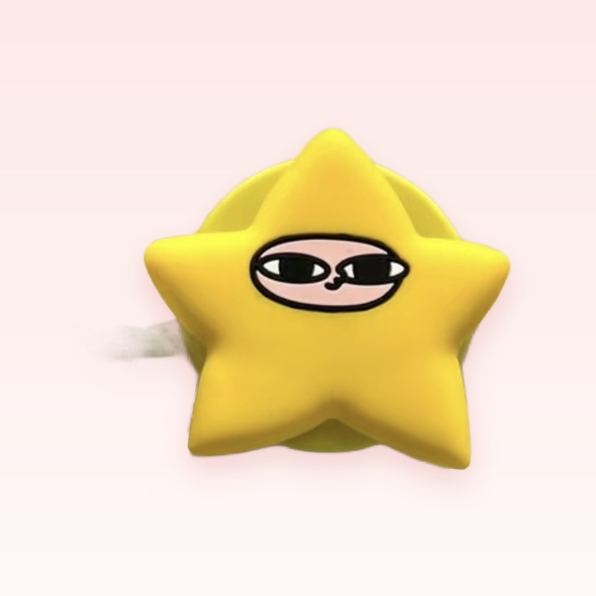 Cute Yellow Star Character Phone Grip | Kawaii Pop Socket Stand with Googly Eyes