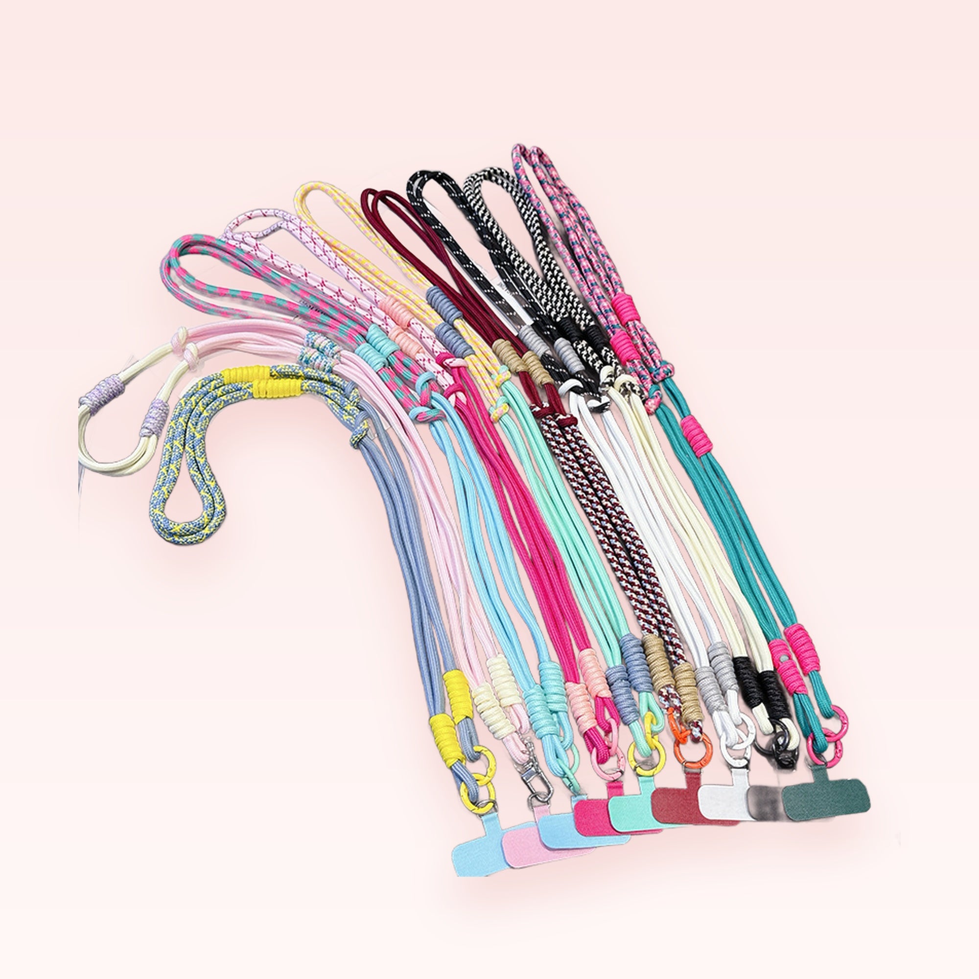 SIMPLYBUBBI — Multi-Tone Weave Phone Lanyard | Vivid Adjustable Crossbody Strap