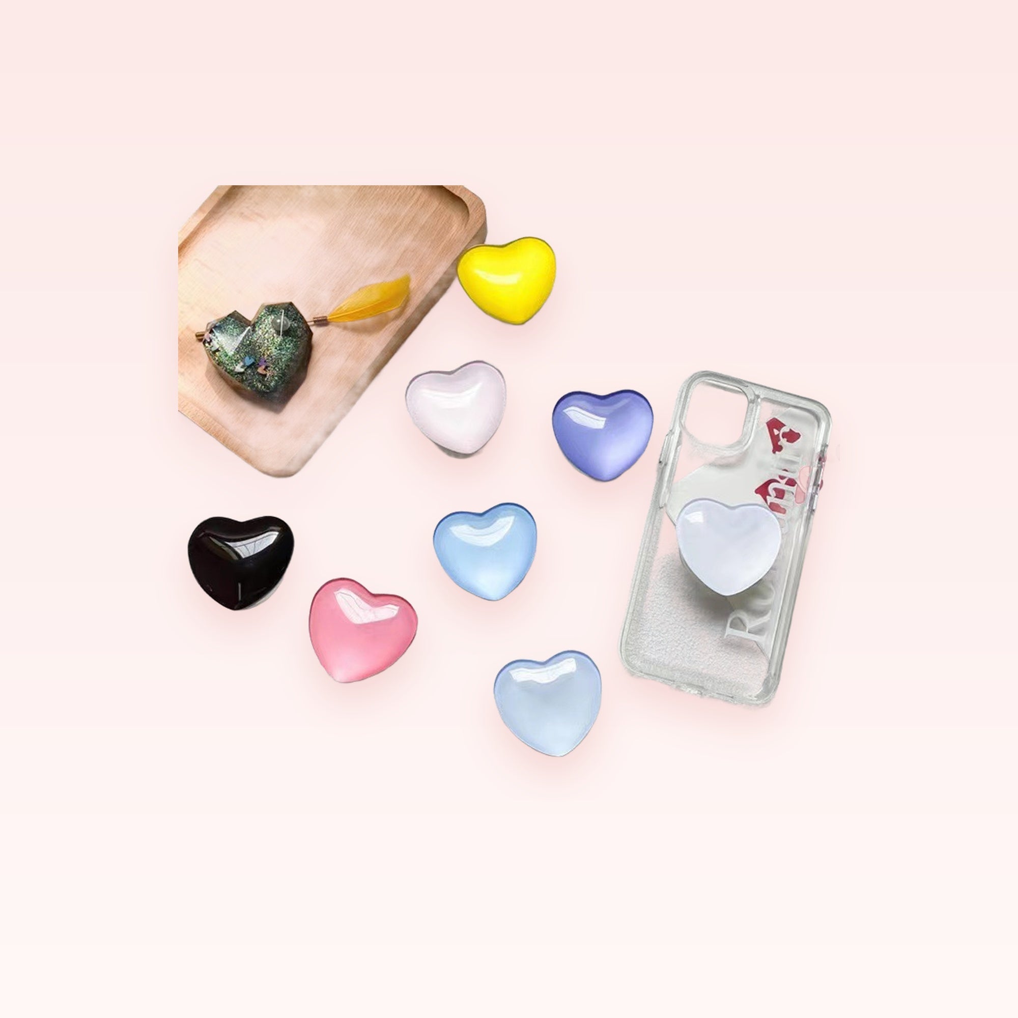 Cute Heart Phone Grip Stand | Kawaii Pop Socket for Phones