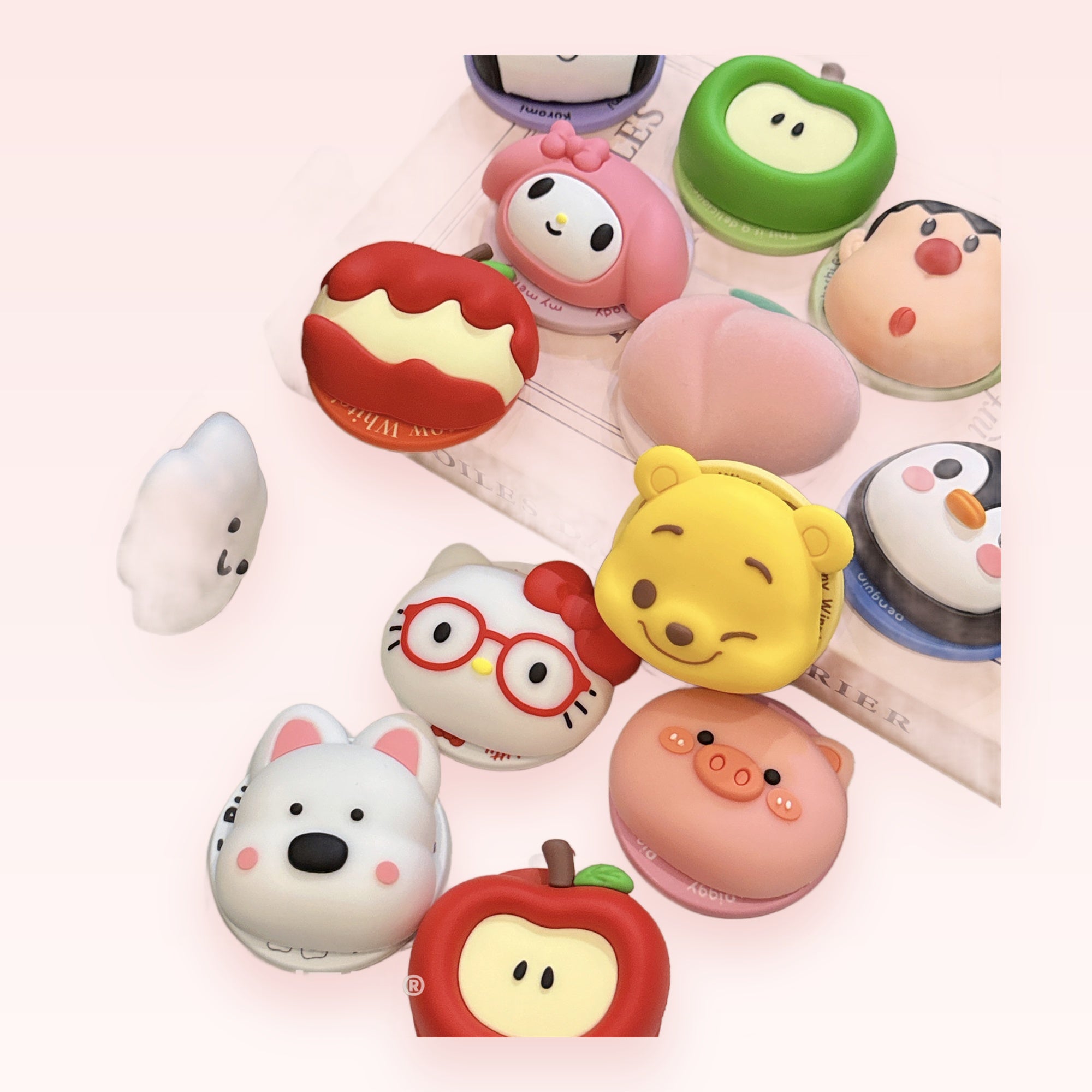 Kawaii Cartoon Character Phone Grips | Cute Silicone Pop Socket Stand