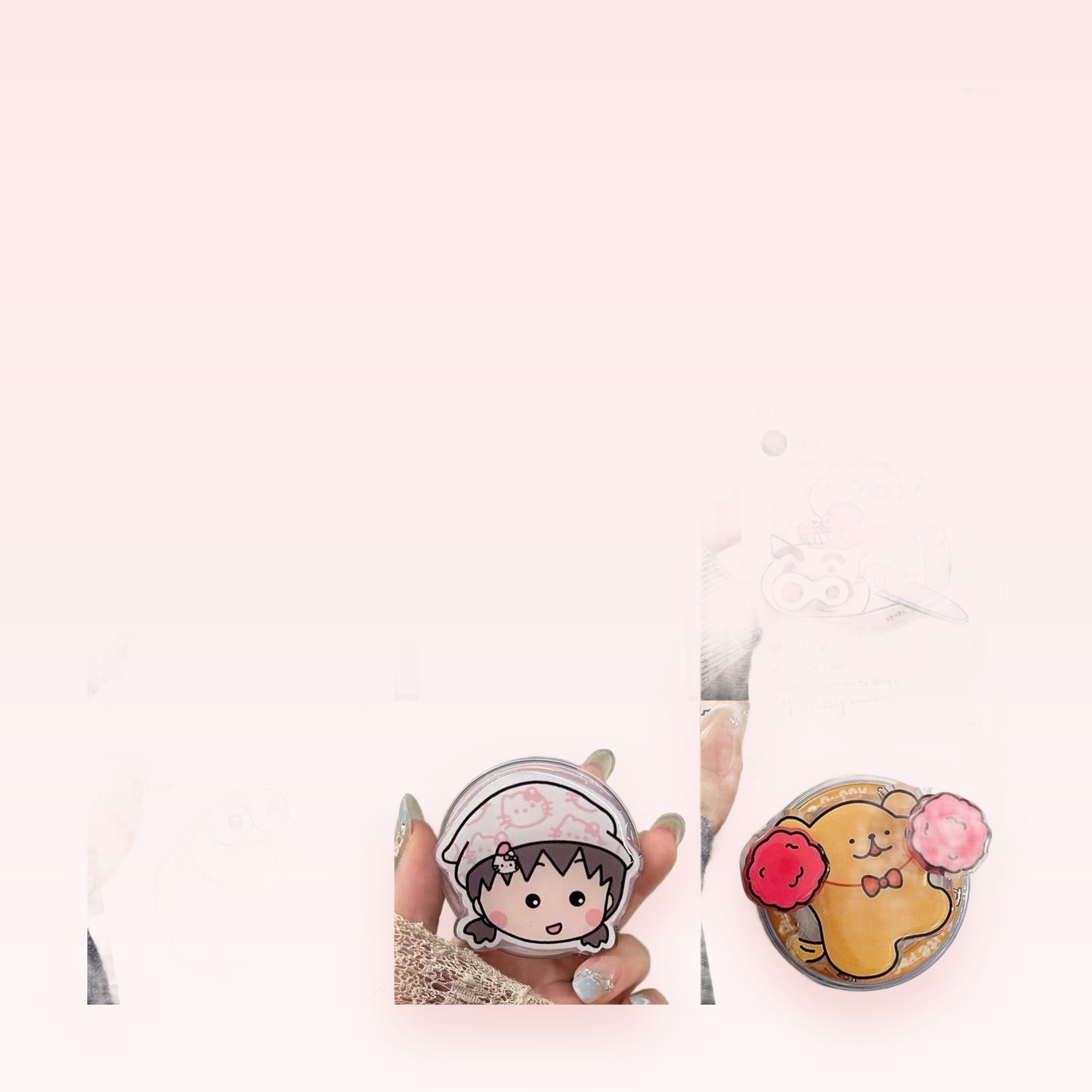 Cute Cartoon Character Phone Grip | Kawaii Pop Socket Stand for Phones