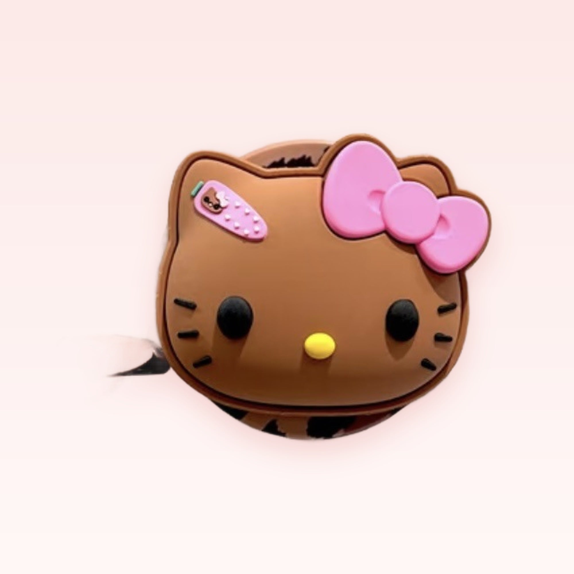 Brown Hello Kitty Silicone Phone Grip | Kawaii Pop Socket Stand for iPhone