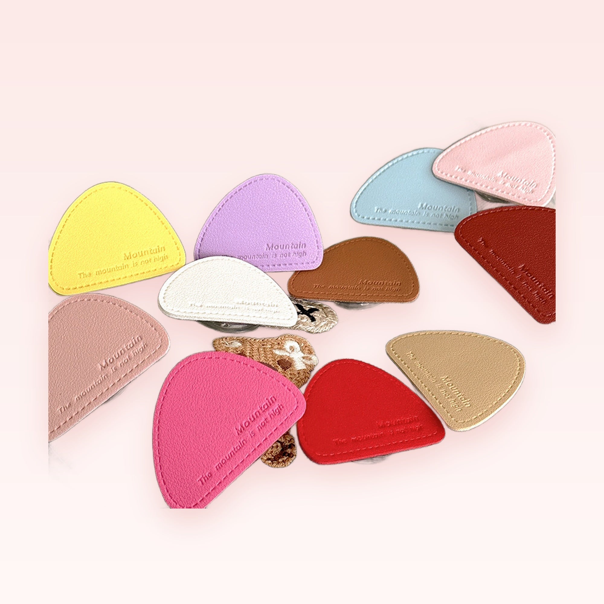 Pastel Mountain Phone Grip | Kawaii Faux Leather Pop Socket Stand