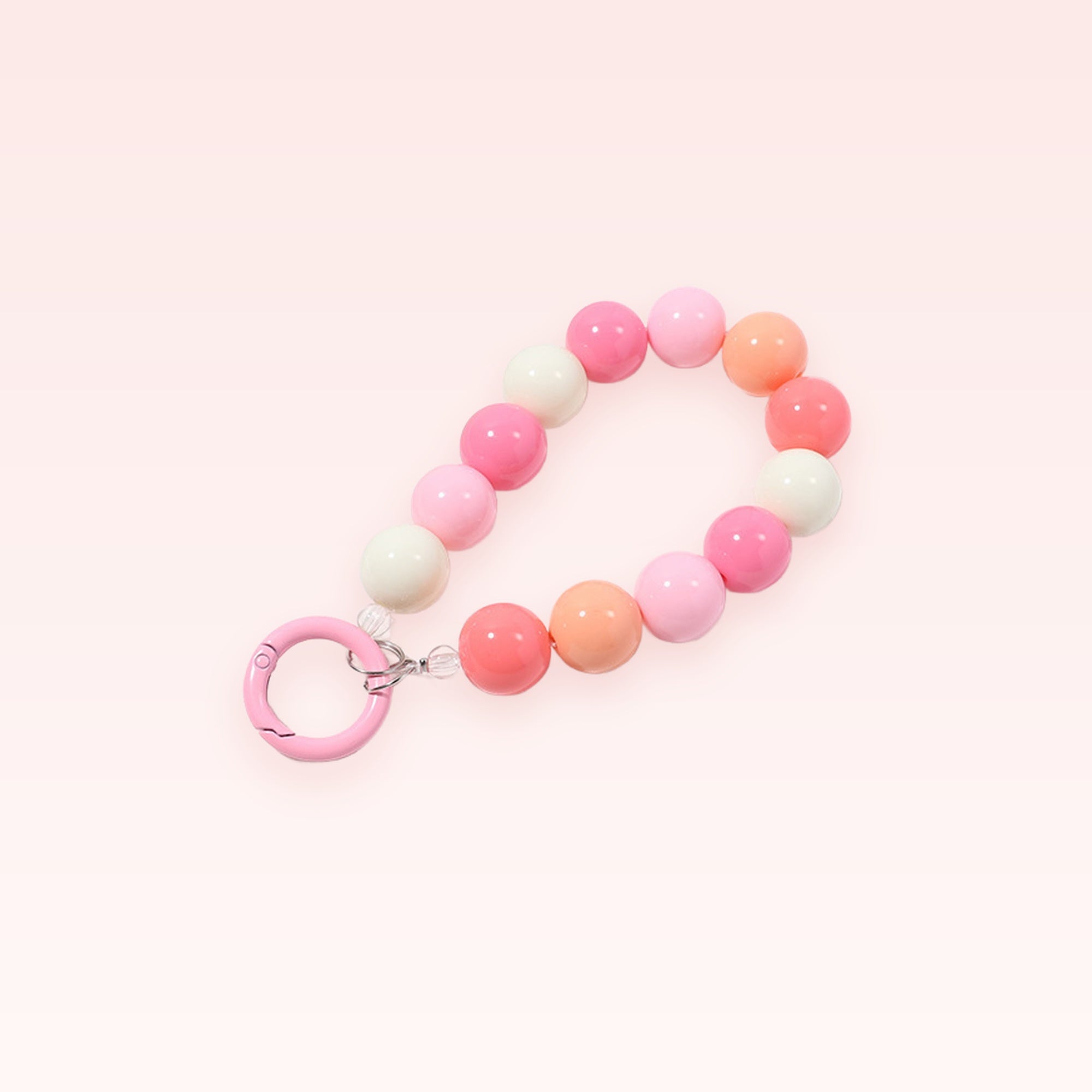 Pastel Bead Phone Charm Strap | Cute Wrist Lanyard Keychain
