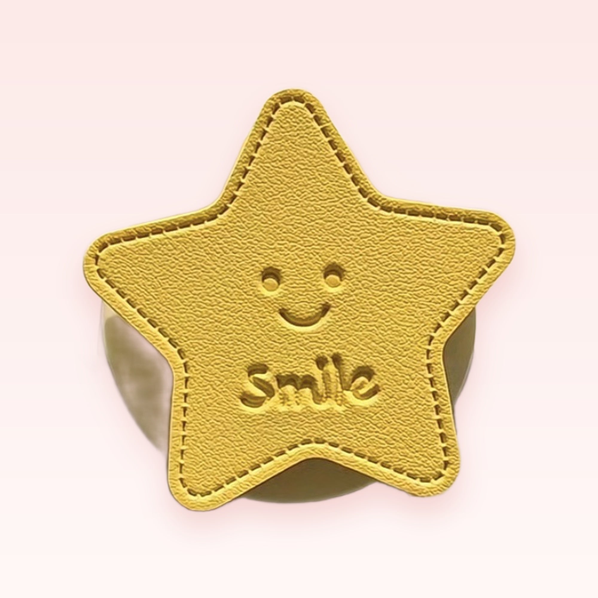 Cute Yellow Star Smile Phone Grip | Kawaii Pop Socket Stand