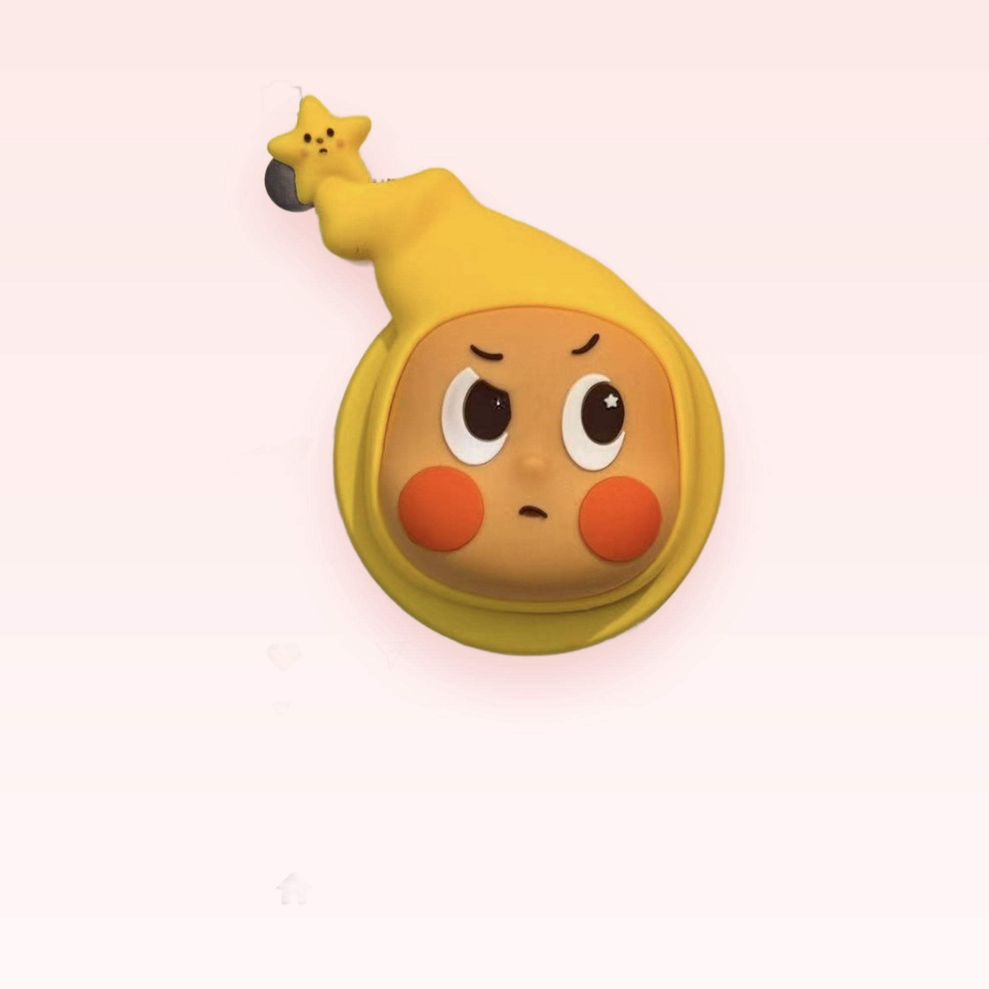 Kawaii Yellow Hooded Character Phone Grip | Cute Instagram Pop Socket Stand