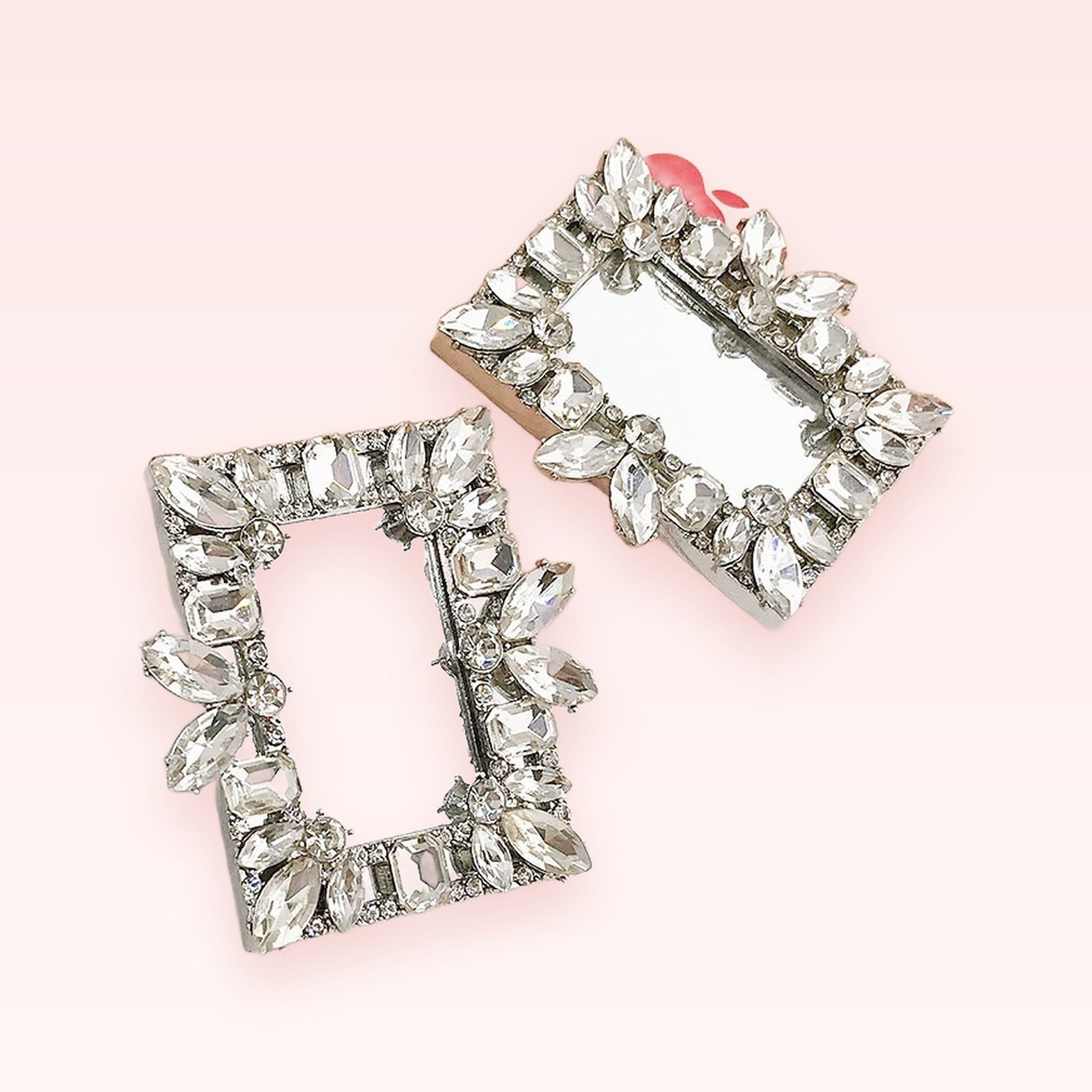 Sparkling Crystal Mirror Phone Grip | Elegant Rhinestone Pop Socket Stand