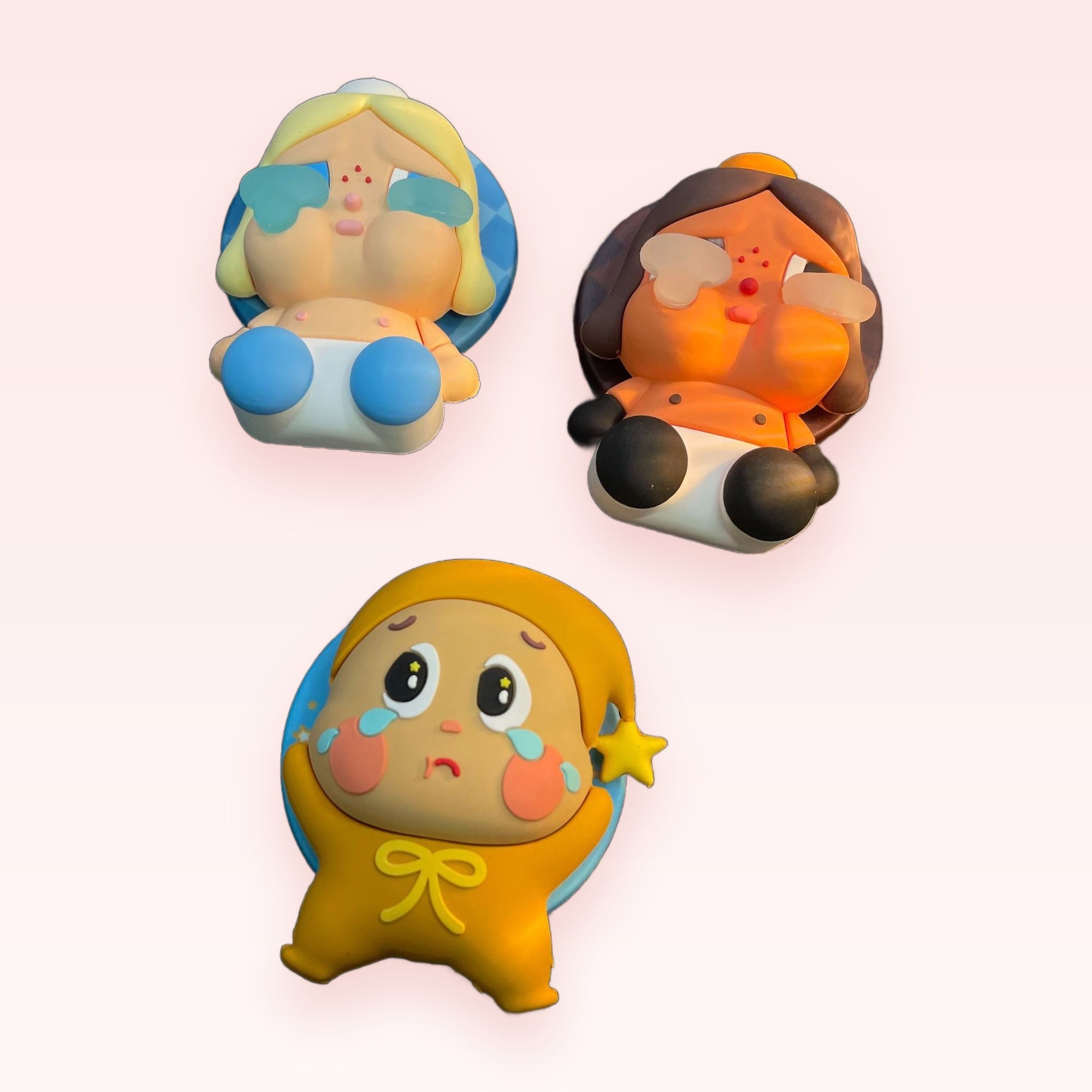 Crying Baby Silicone Phone Grip Set | Kawaii Sad Face Pop Socket Stand