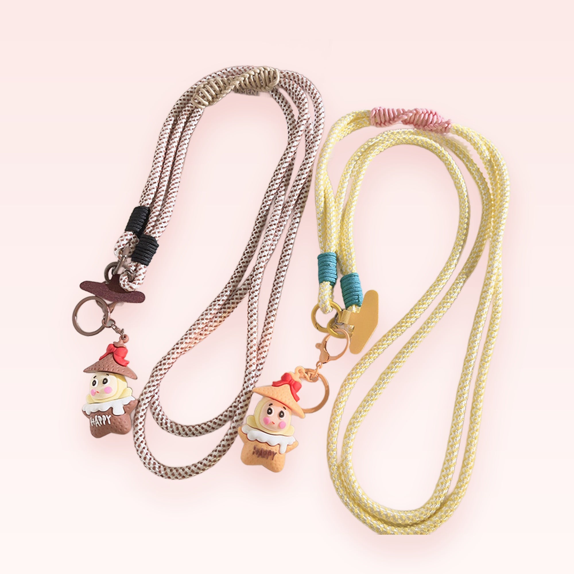 Kawaii Mushroom Character Phone Lanyard | Cute Adjustable Neck Strap