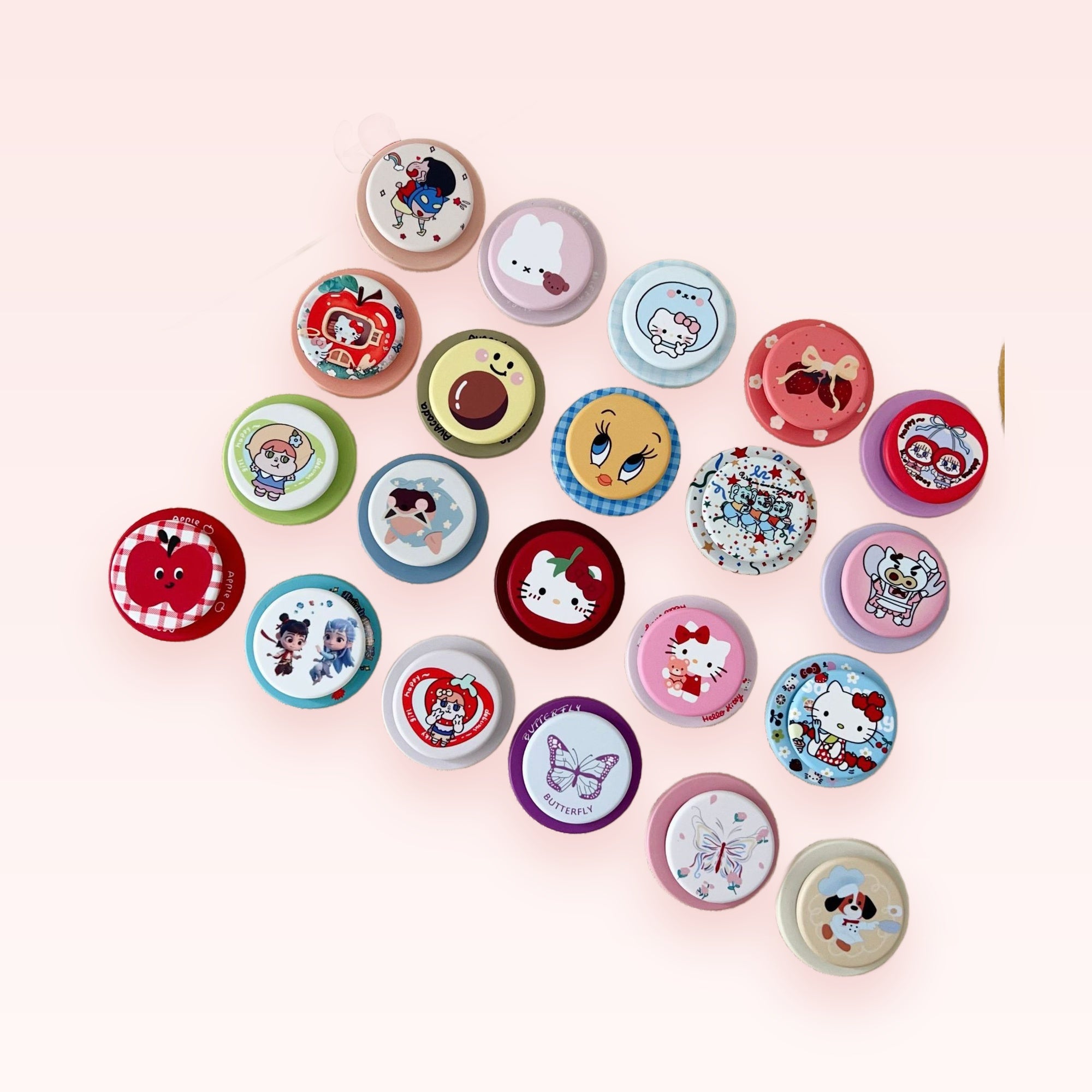 Assorted Kawaii Cartoon Character Phone Grips | Cute Pop Socket Stands for Girls