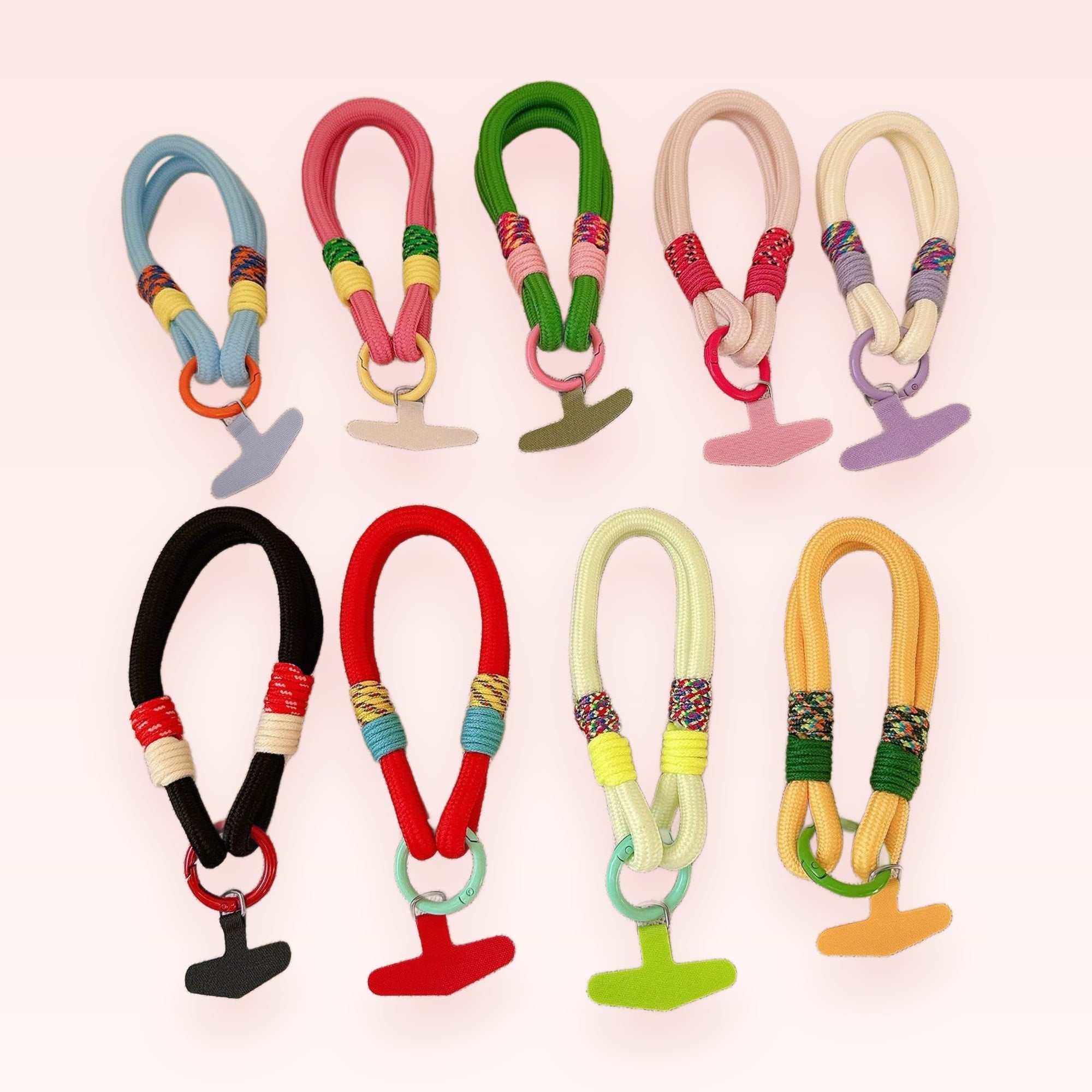 Colorful Braided Rope Phone Charm Strap | Y2K Aesthetic Wrist Lanyard