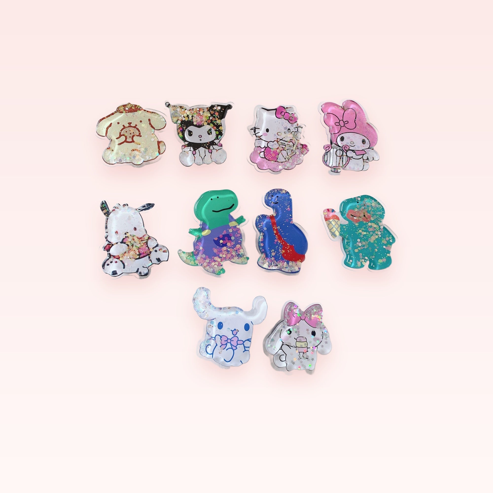 Kawaii Glitter Phone Grips | Cute Character Pop Socket