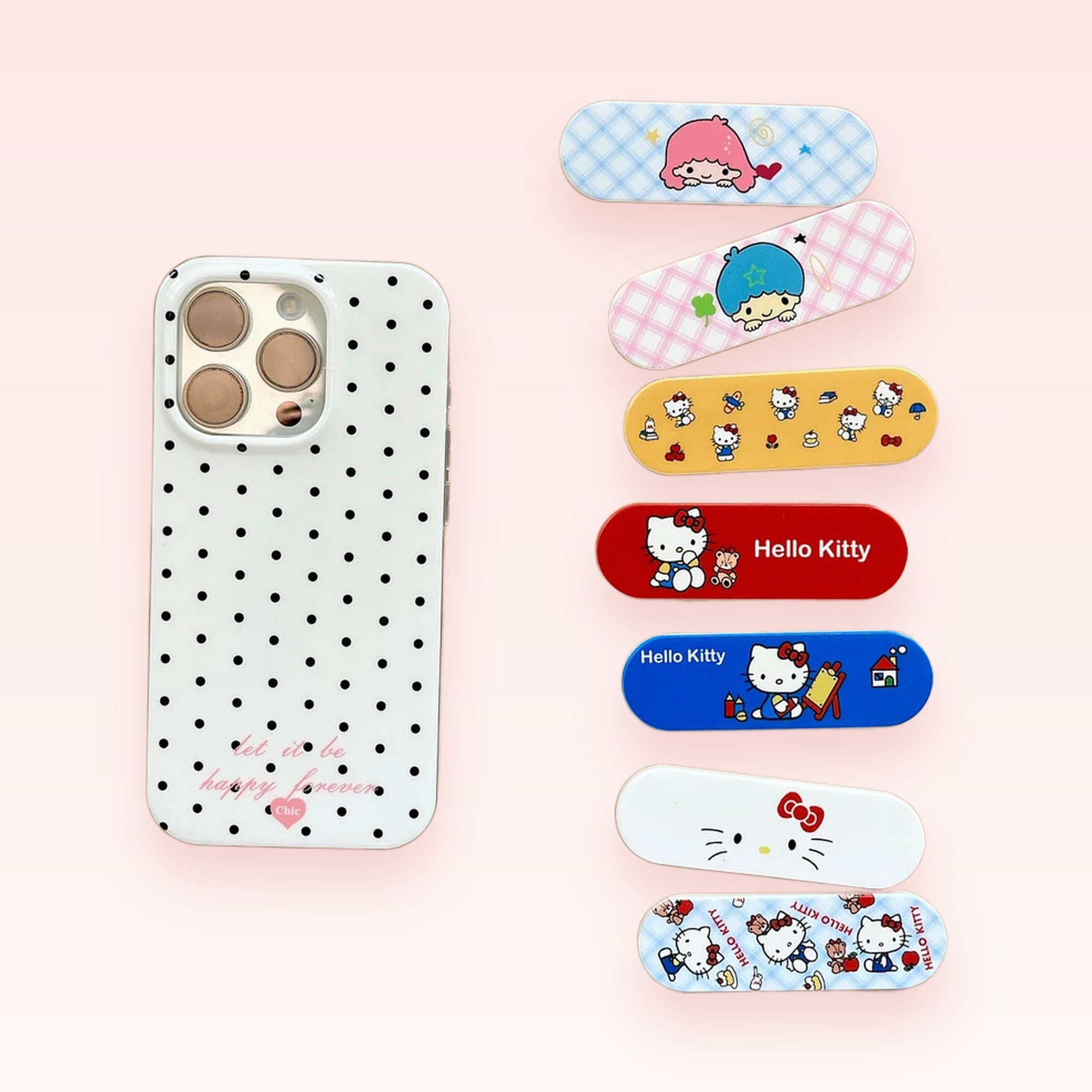 Cute Hello Kitty & Little Twin Stars Phone Grips | Kawaii Pop Socket Stand