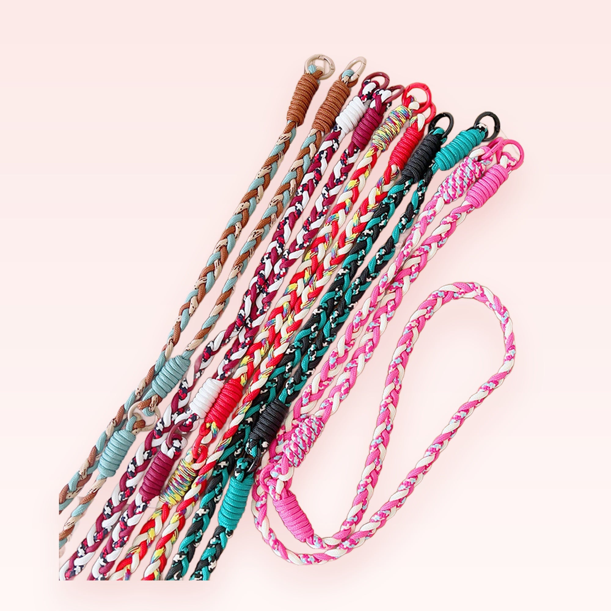 Colorful Braided Phone Charm Lanyard | Aesthetic Woven Wrist Strap for Phones