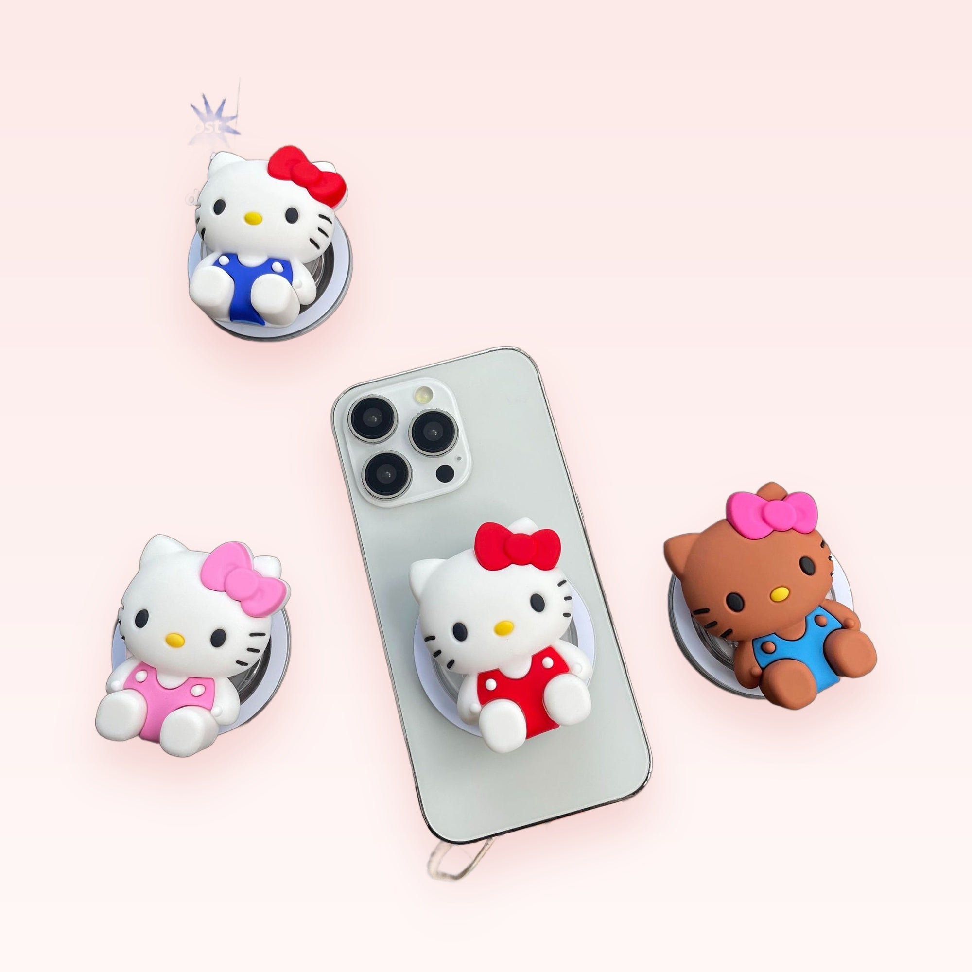 Cute Hello Kitty Silicone Phone Grip | Kawaii Pop Socket Stand for iPhone