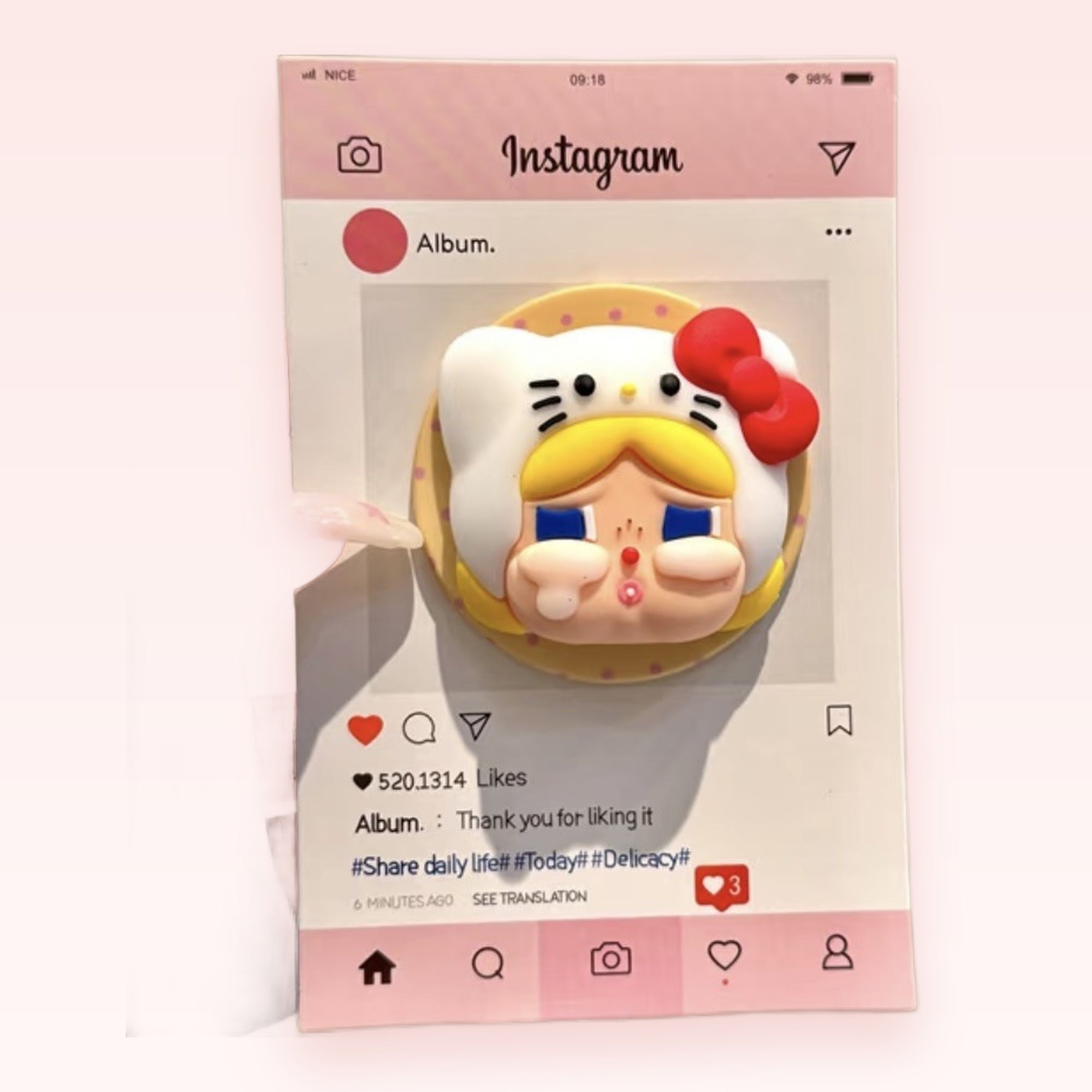 Kawaii Hello Kitty Girl Phone Grip | Cute Instagram Pop Socket Stand