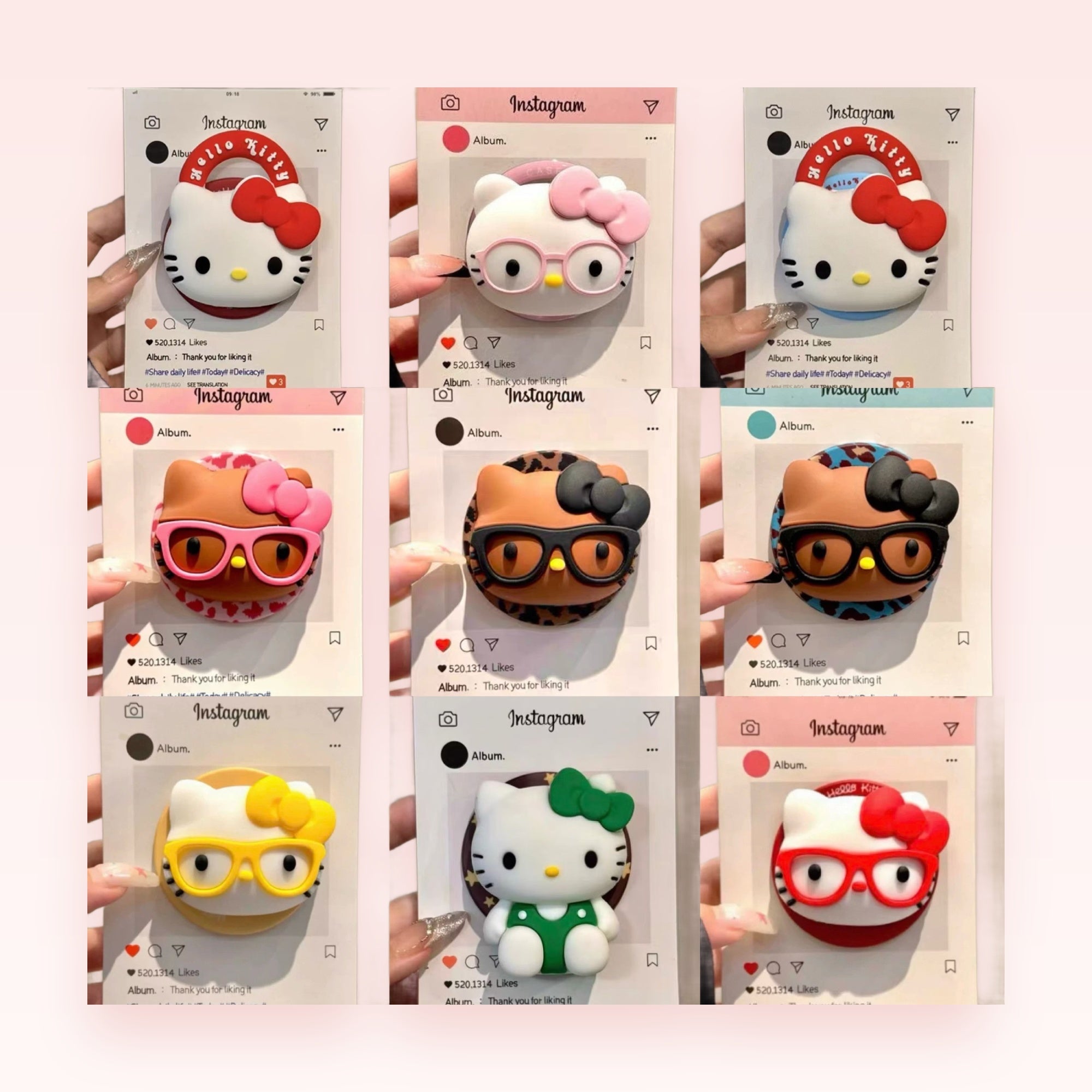 Kawaii Hello Kitty Character Phone Grip | Cute Cartoon Pop Socket Stand