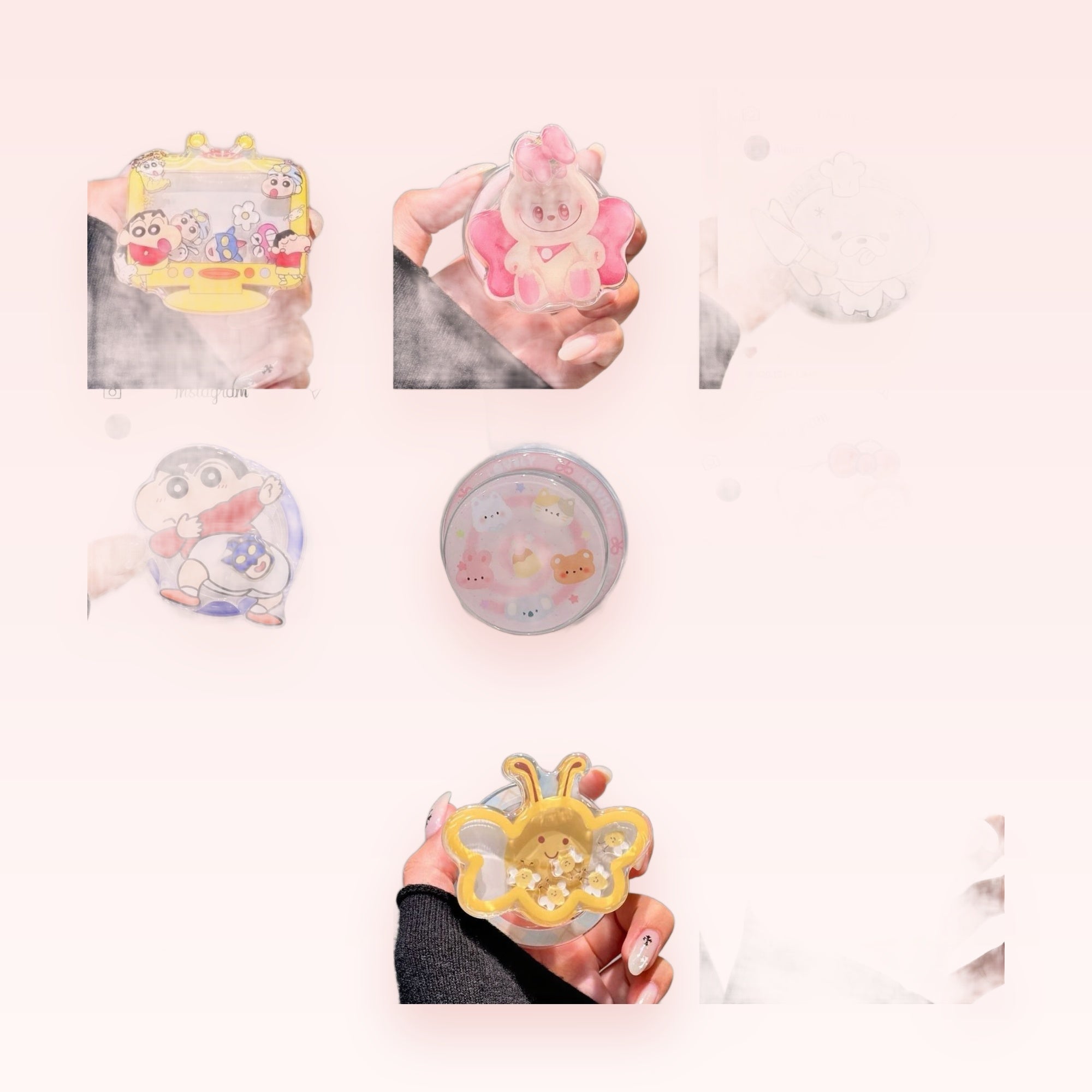 Kawaii Cartoon Character Phone Grip Collection | Cute Pop Socket Stands