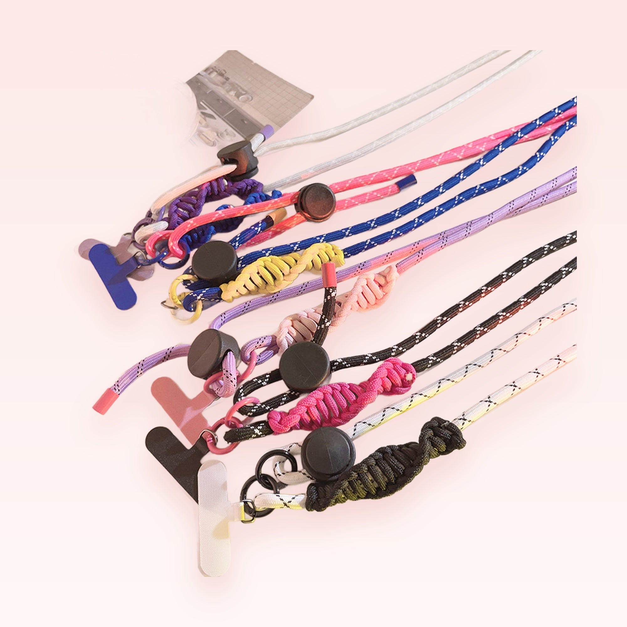 Colorful Braided Rope Phone Lanyard with Adjustable Slider | Aesthetic Crossbody Phone Strap
