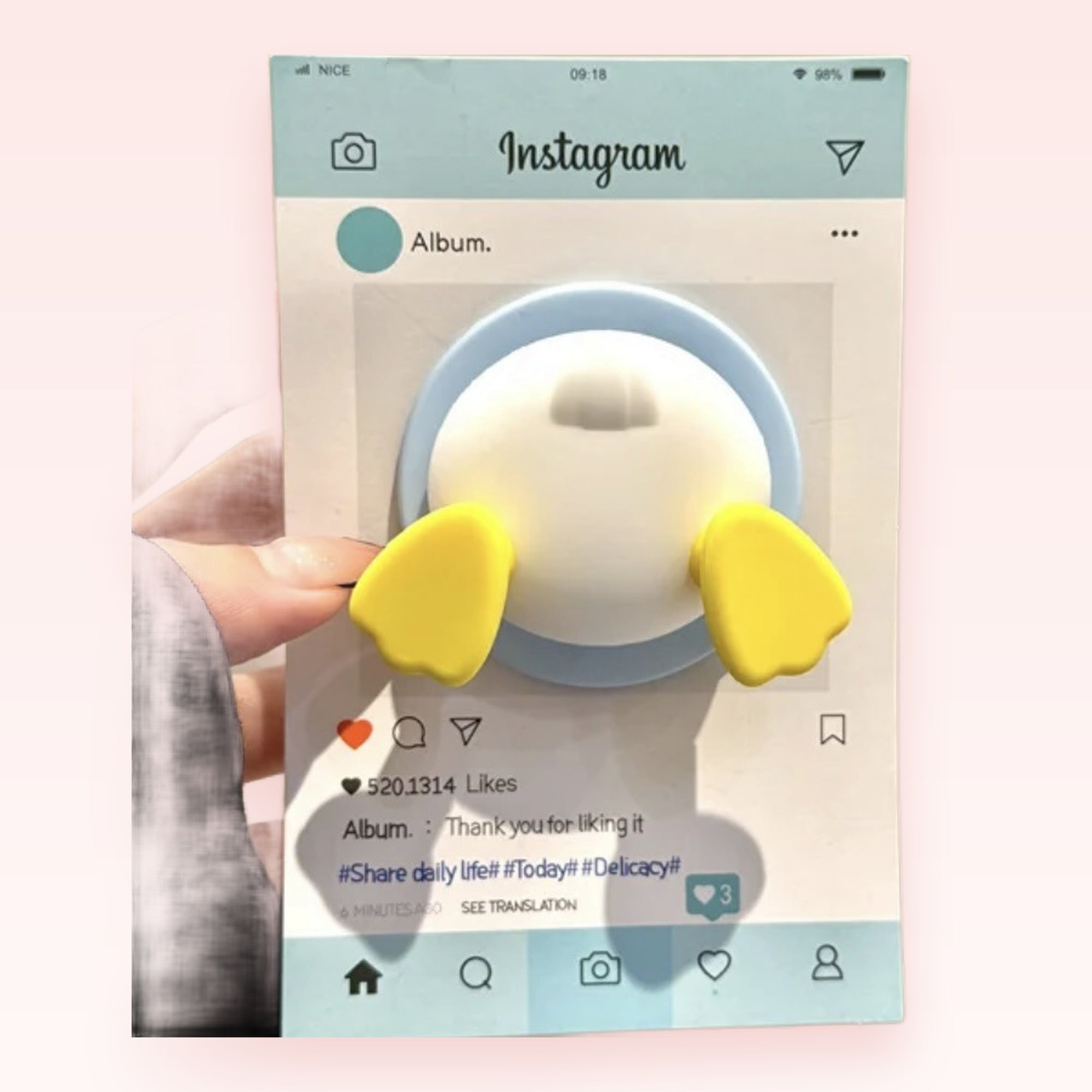 Cute Duck Butt Instagram Phone Grip | Kawaii Silicone Pop Socket Stand
