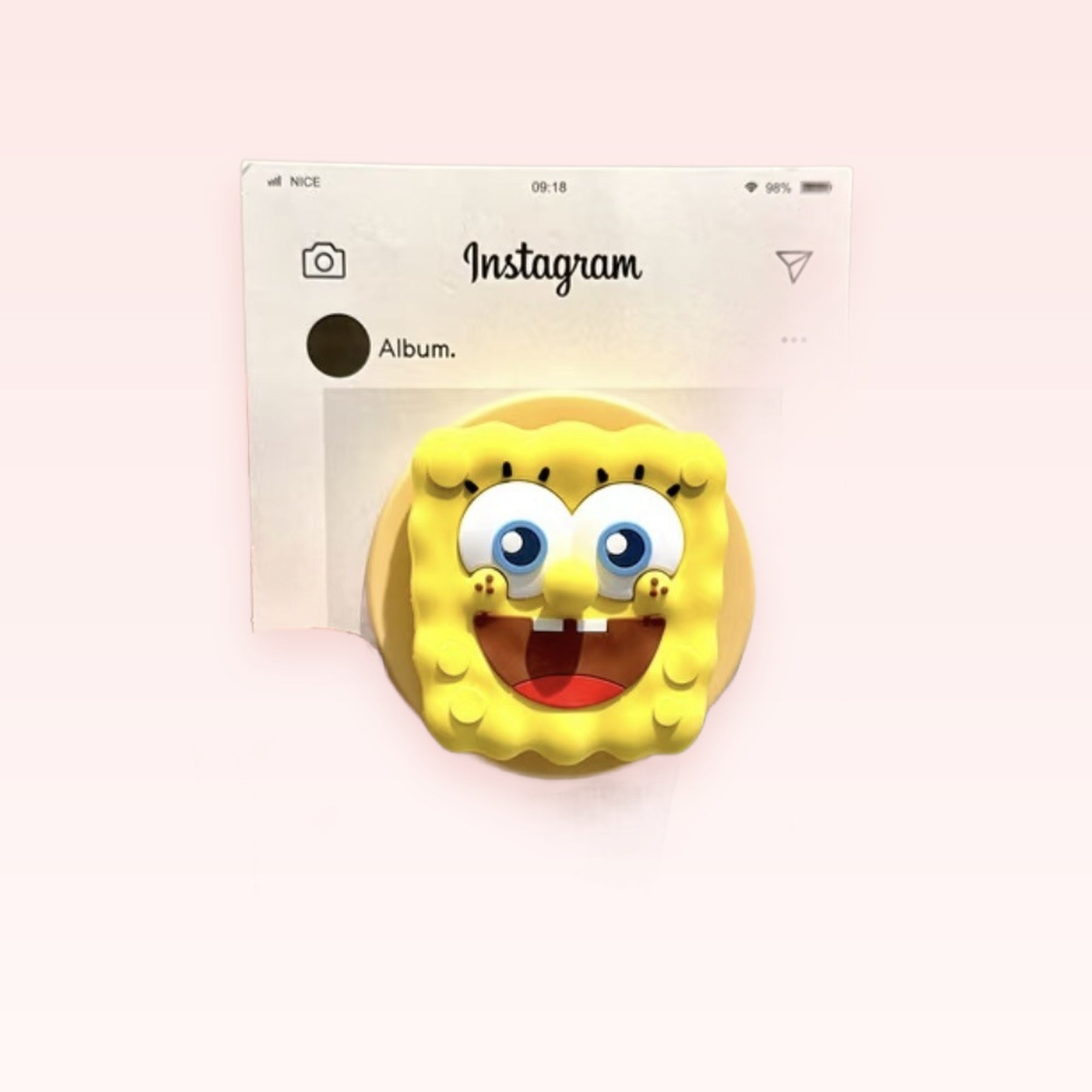 SpongeBob SquarePants Instagram Phone Grip | Cute Cartoon Pop Socket Stand