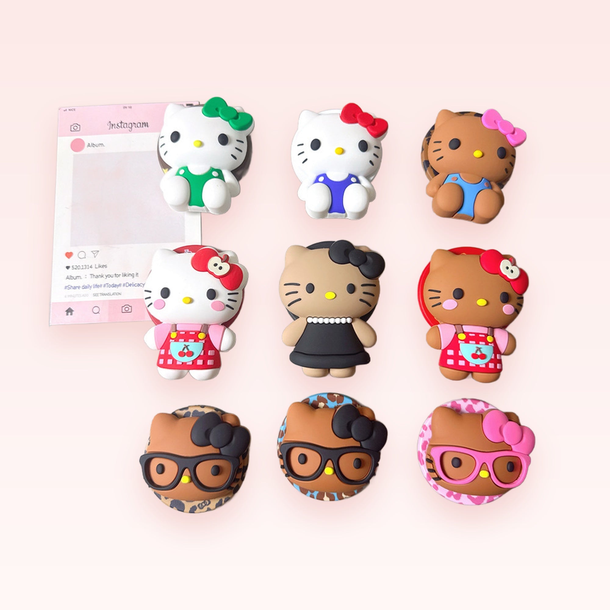 Kawaii Hello Kitty & Friends Phone Grips | Cute Cartoon Pop Socket Stands