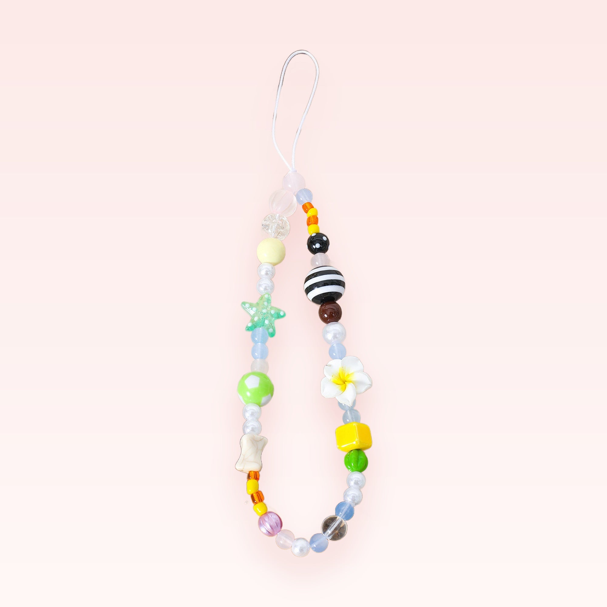Aesthetic Beaded Phone Charm Strap | Colorful Y2K Wrist Lanyard