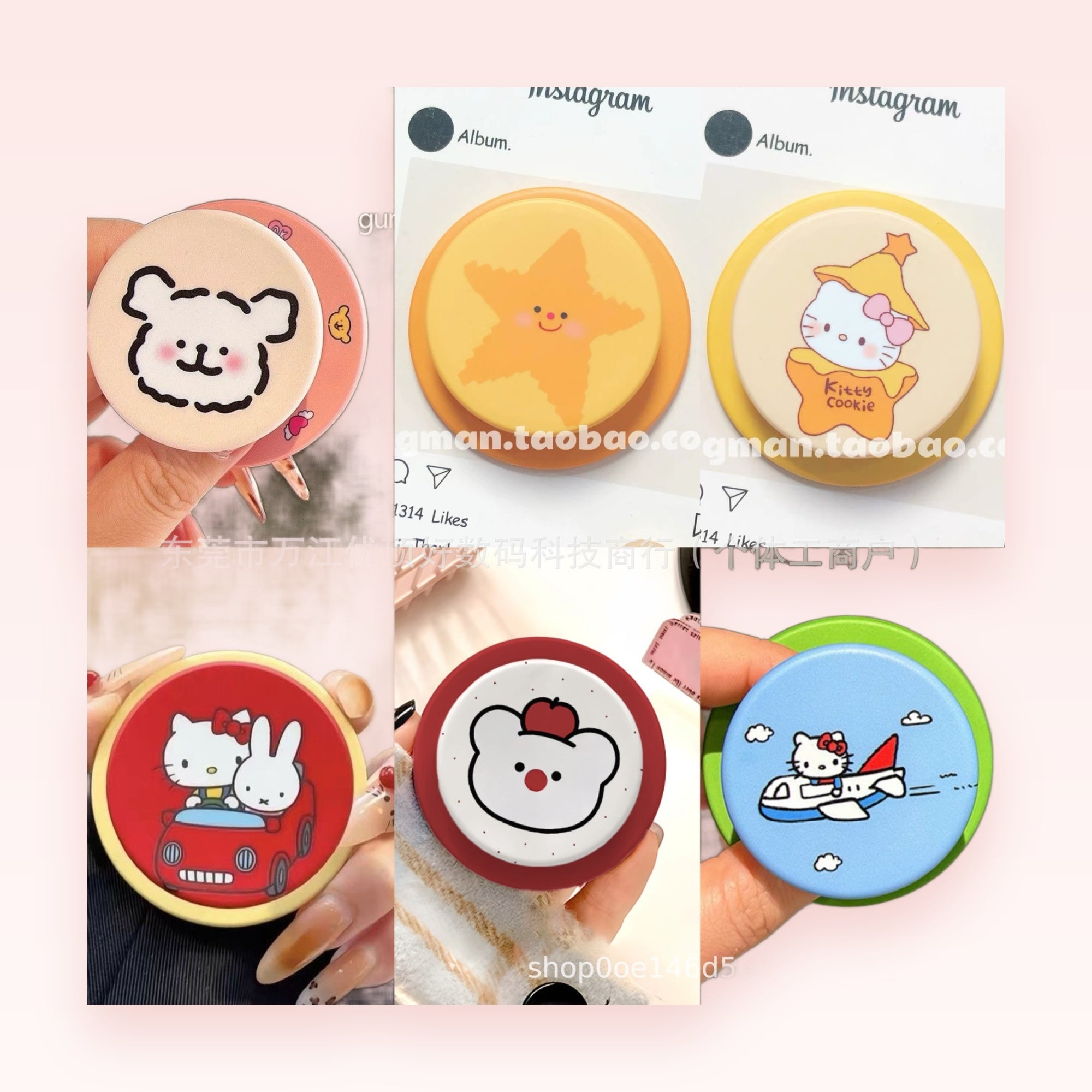 Kawaii Cartoon Character Phone Grip | Cute Expandable Pop Socket Stand