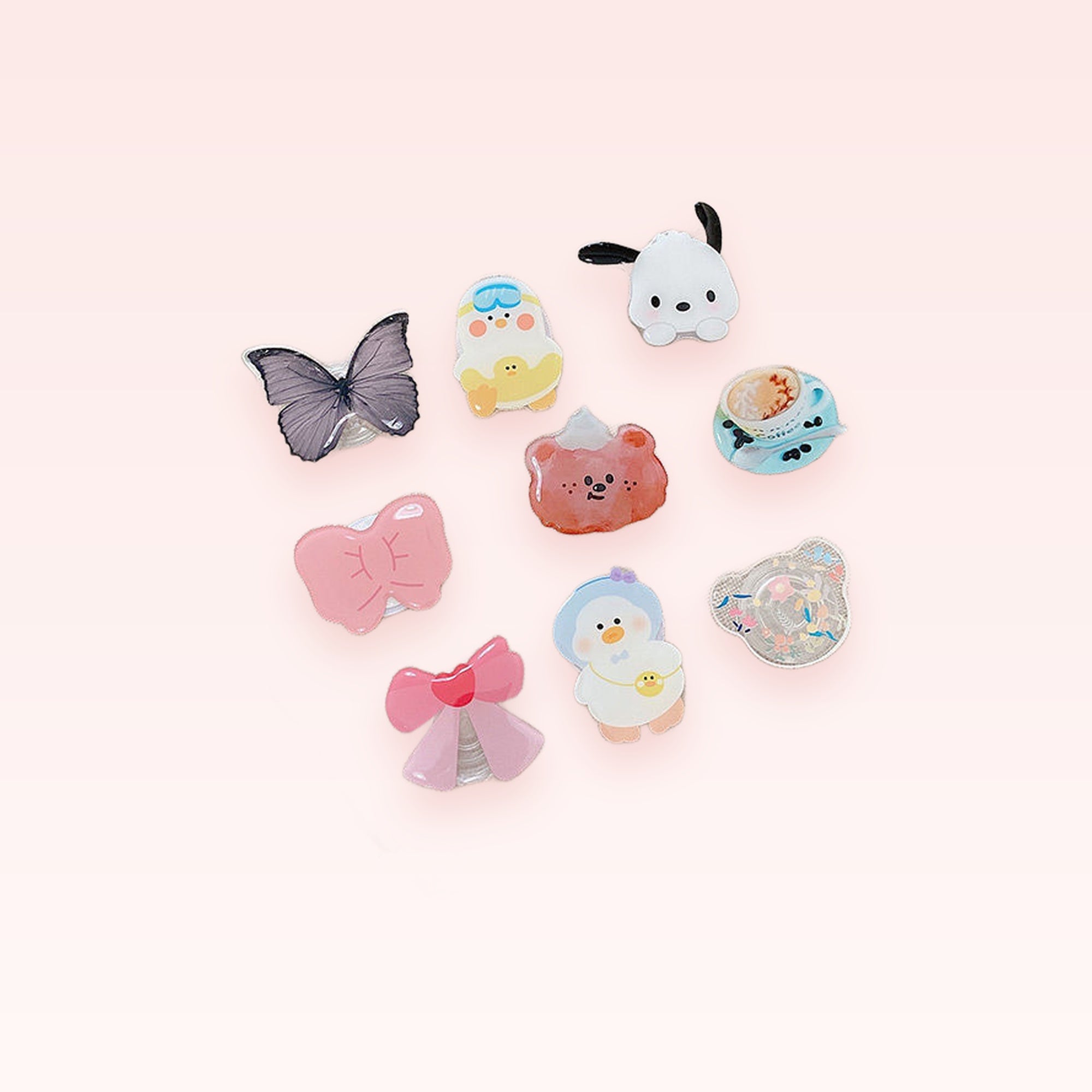 Kawaii Cartoon Phone Grip Stand | Cute Character Expandable Holder