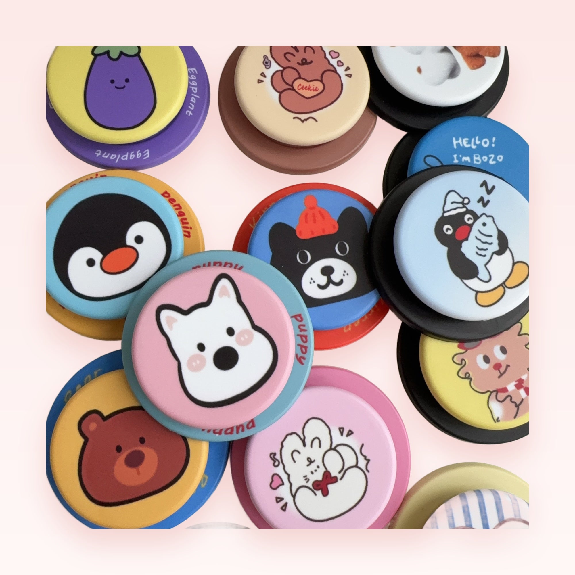 Kawaii Animal & Food Phone Grips | Cute Pop Socket Stand for Phones