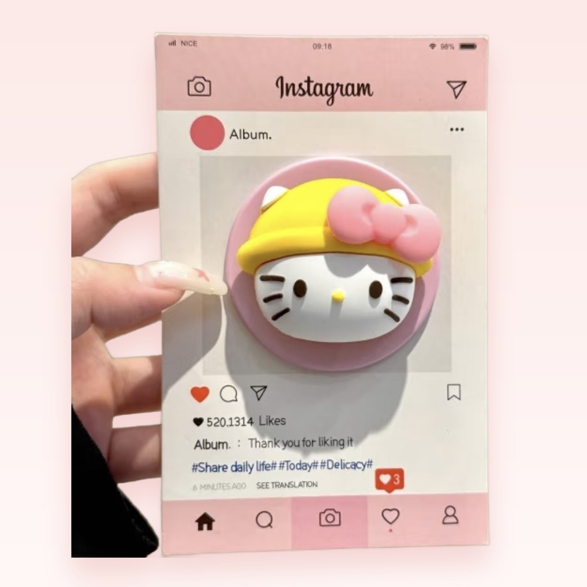 Hello Kitty Instagram Phone Grip | Kawaii Pop Socket Stand for iPhone