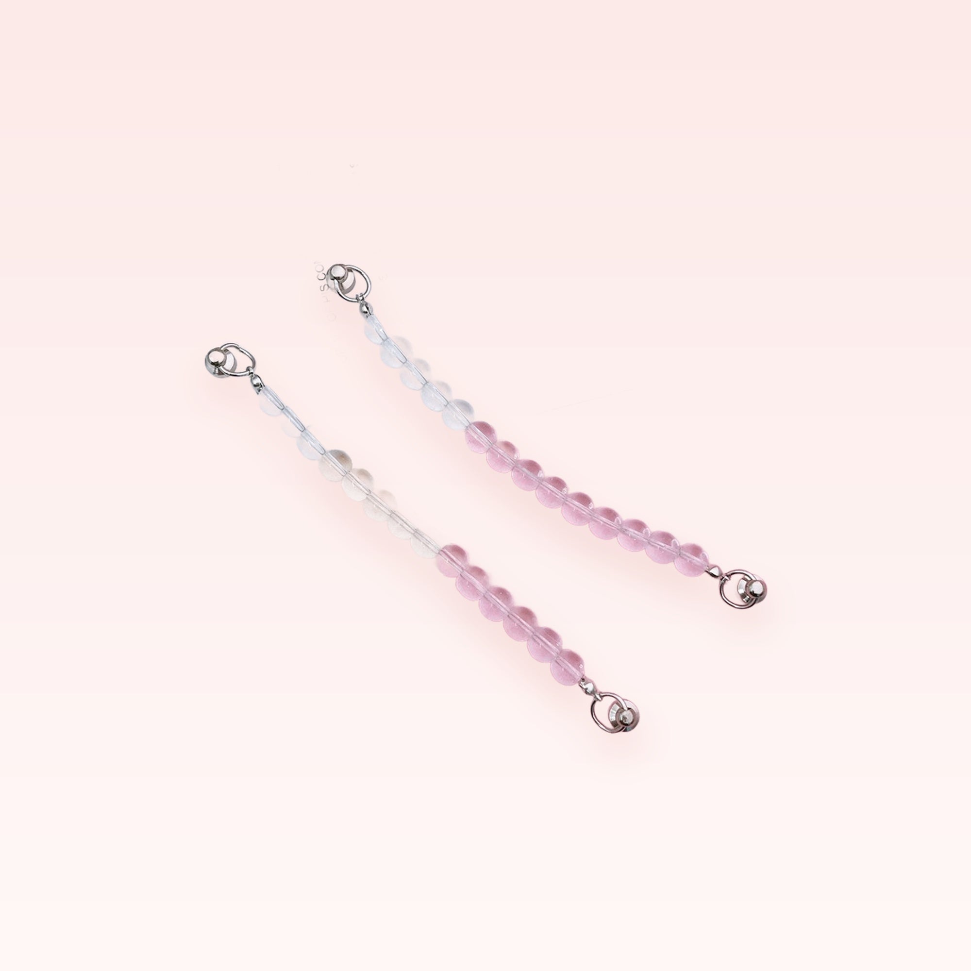 Clear Beaded Phone Charm Strap | Aesthetic Crystal Wrist Lanyard