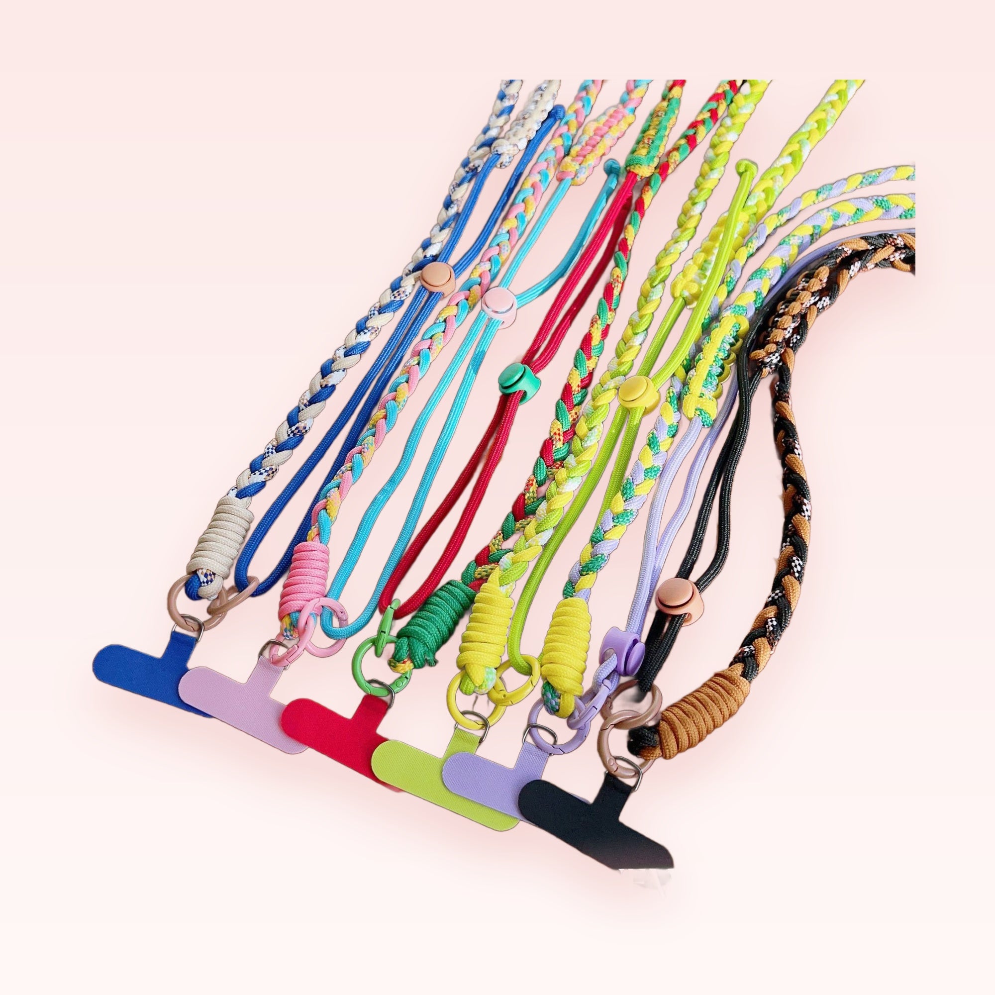 Colorful Braided Rope Phone Charm Lanyard | Adjustable Wrist Strap for Phone